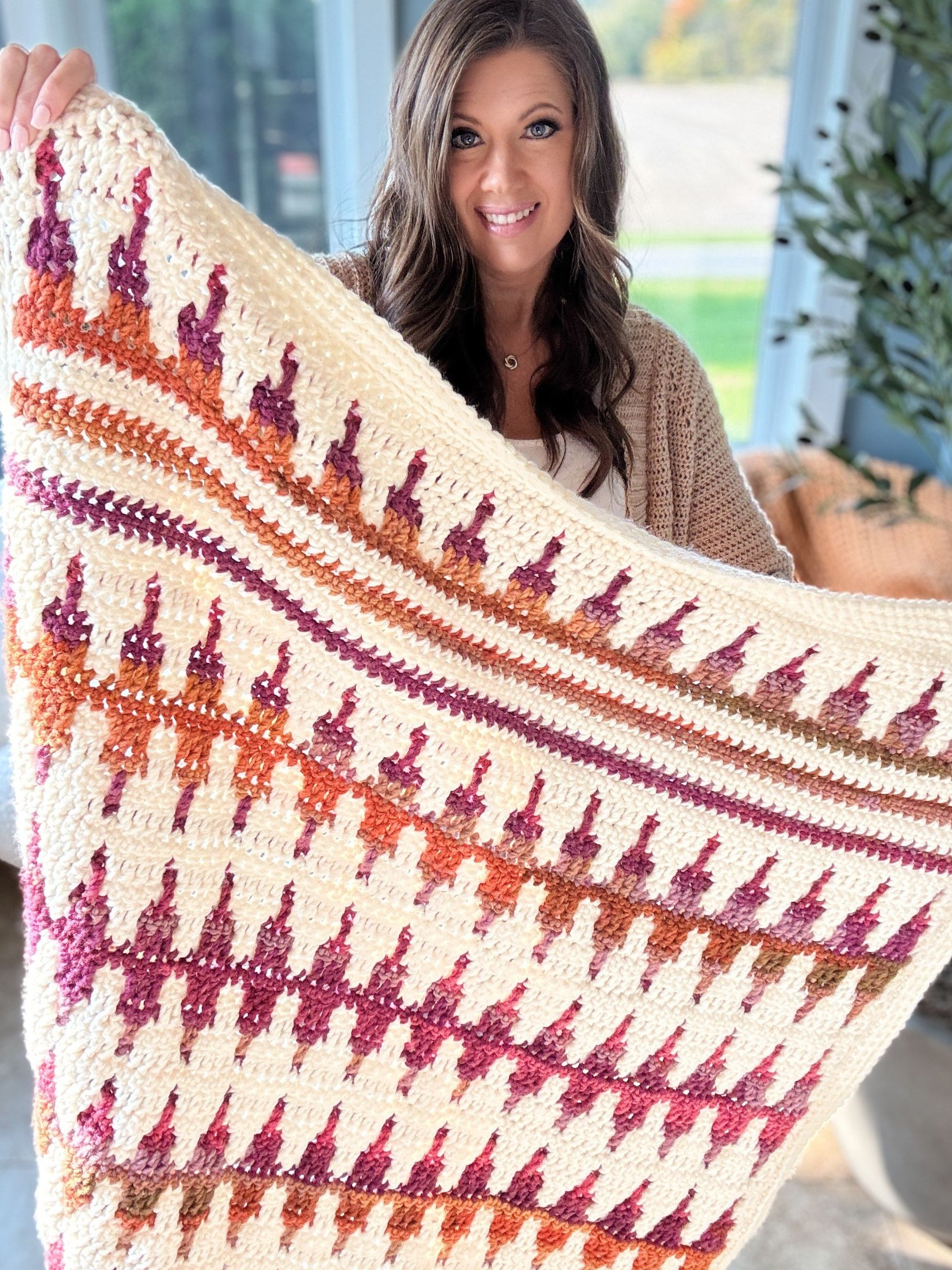 Autumn's Charm Mosaic Blanket Crochet Pattern product image (6)