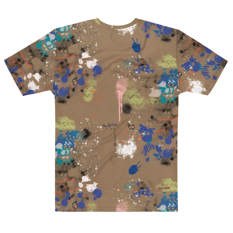 Unisex Crew Neck Poly Tee 'Mocha Splatter' product image (2)