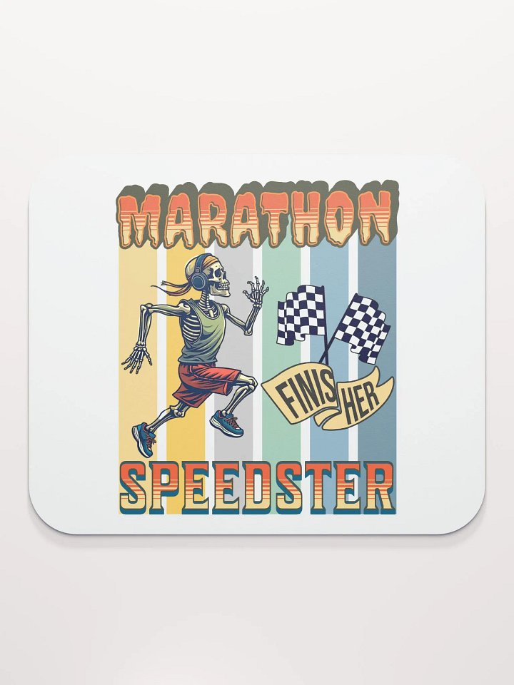 Marathon Speedster Skeleton Running Mouse Pad product image (1)