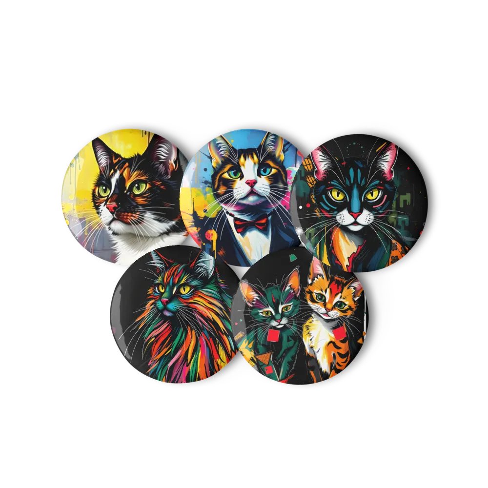 Whimsical Cat Pin Set product image (3)