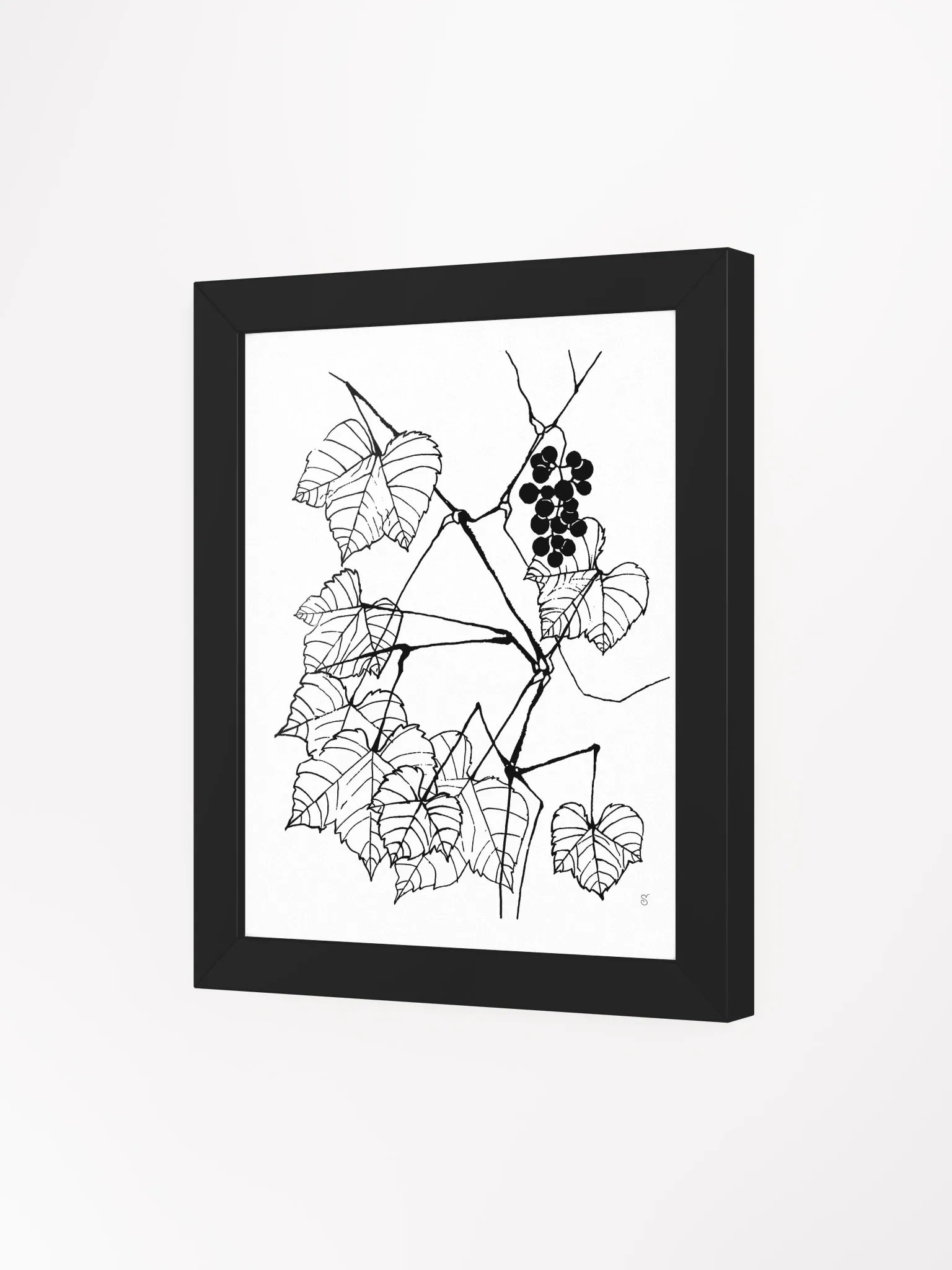 Botanical Bliss Framed Poster - Fine Grape Leaves product image (7)