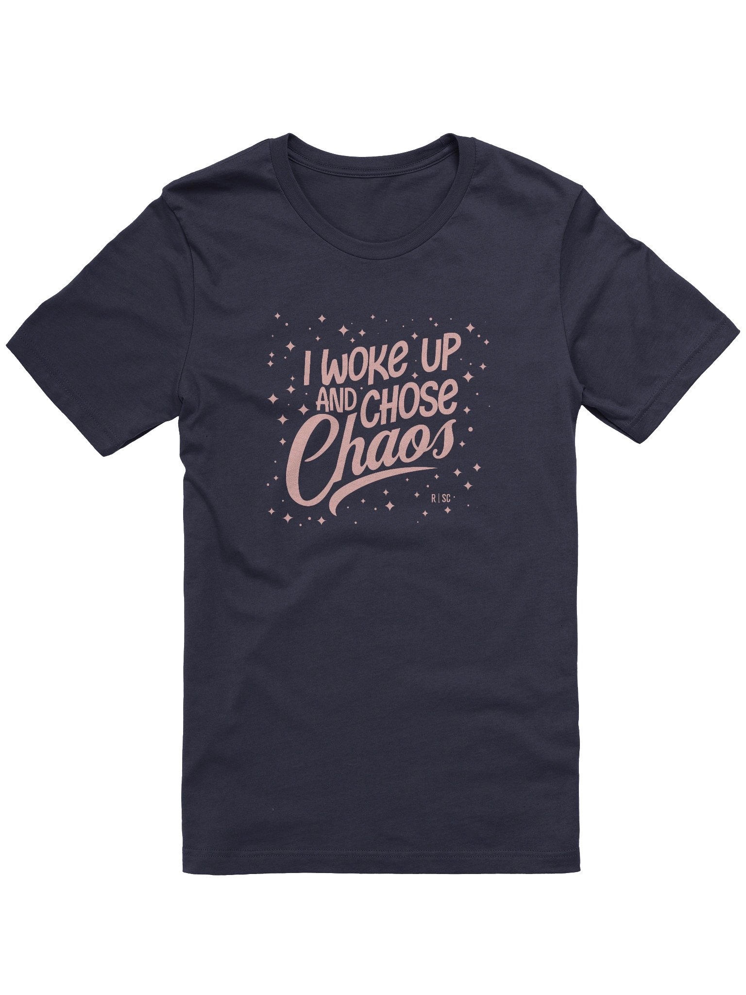 Woke Up and Chose Chaos T-shirt (Pink) product image (1)