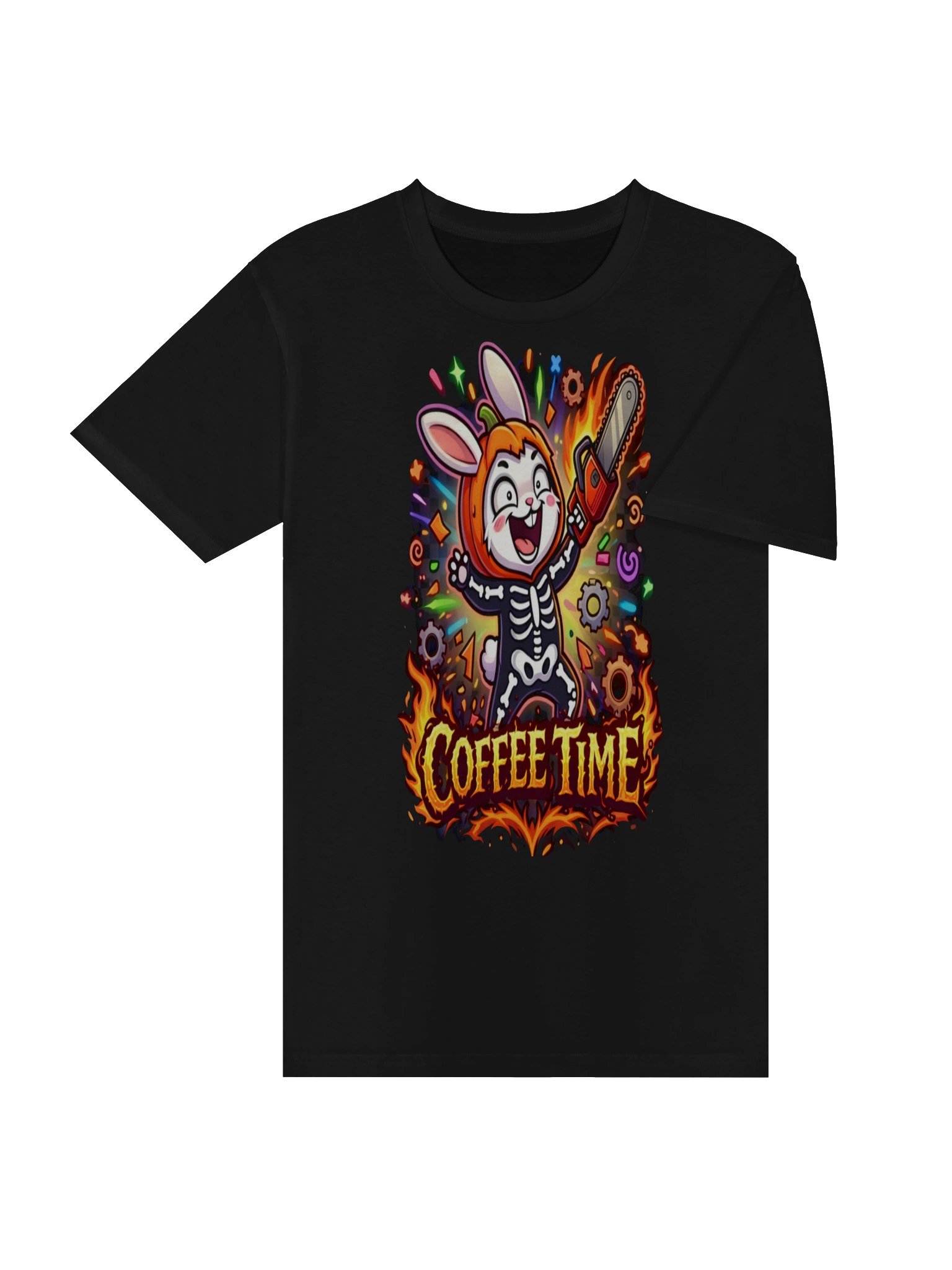 Fiery Rabbit Chainsaw Unisex Tee product image (4)