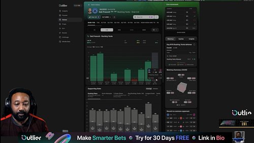 Great stream last night!  We dug deep using @outlierdotbet to get in our bets for today!  Here’s where we are with the accoun...