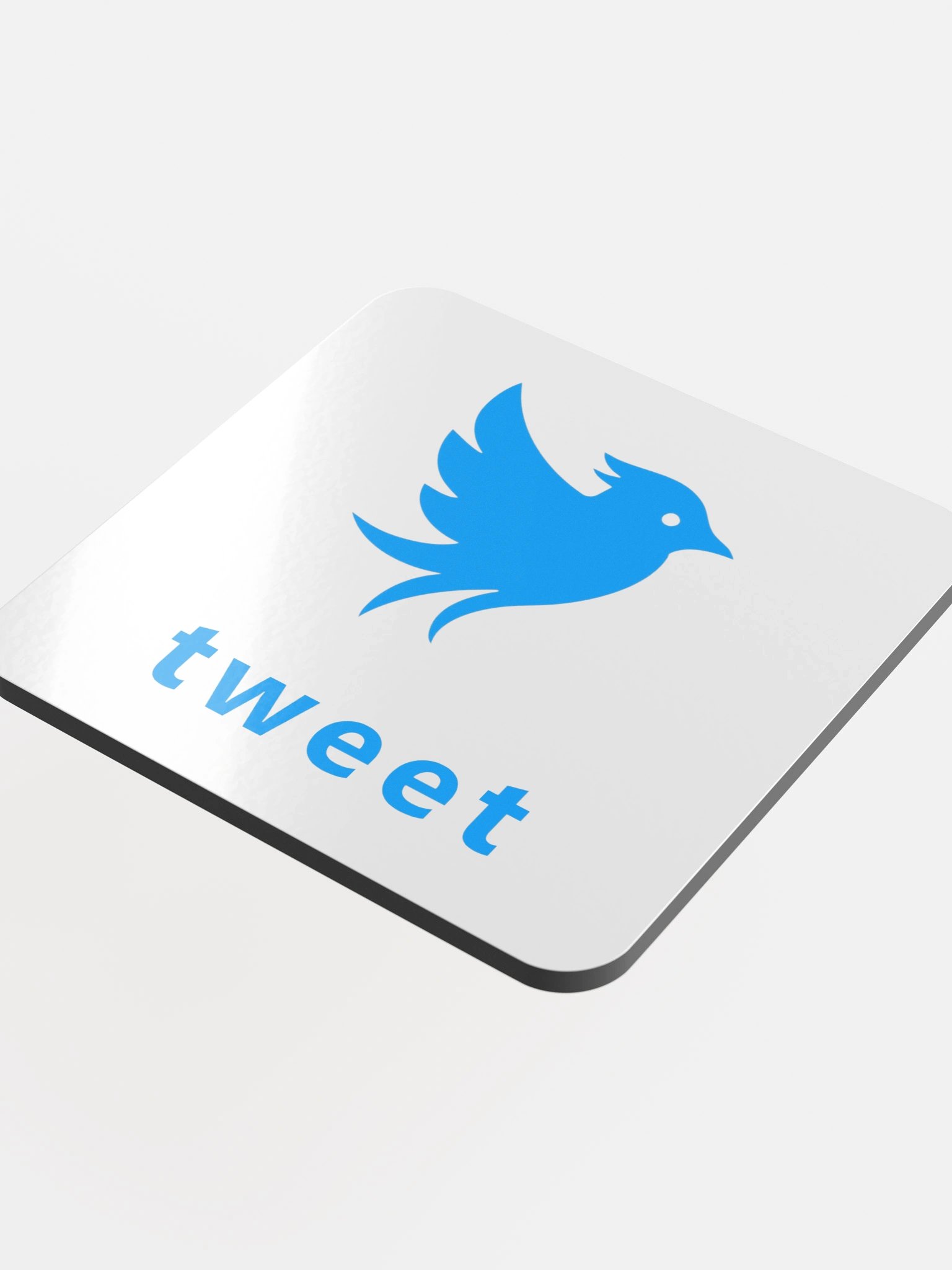 Tweet Logo - White Coaster product image (4)