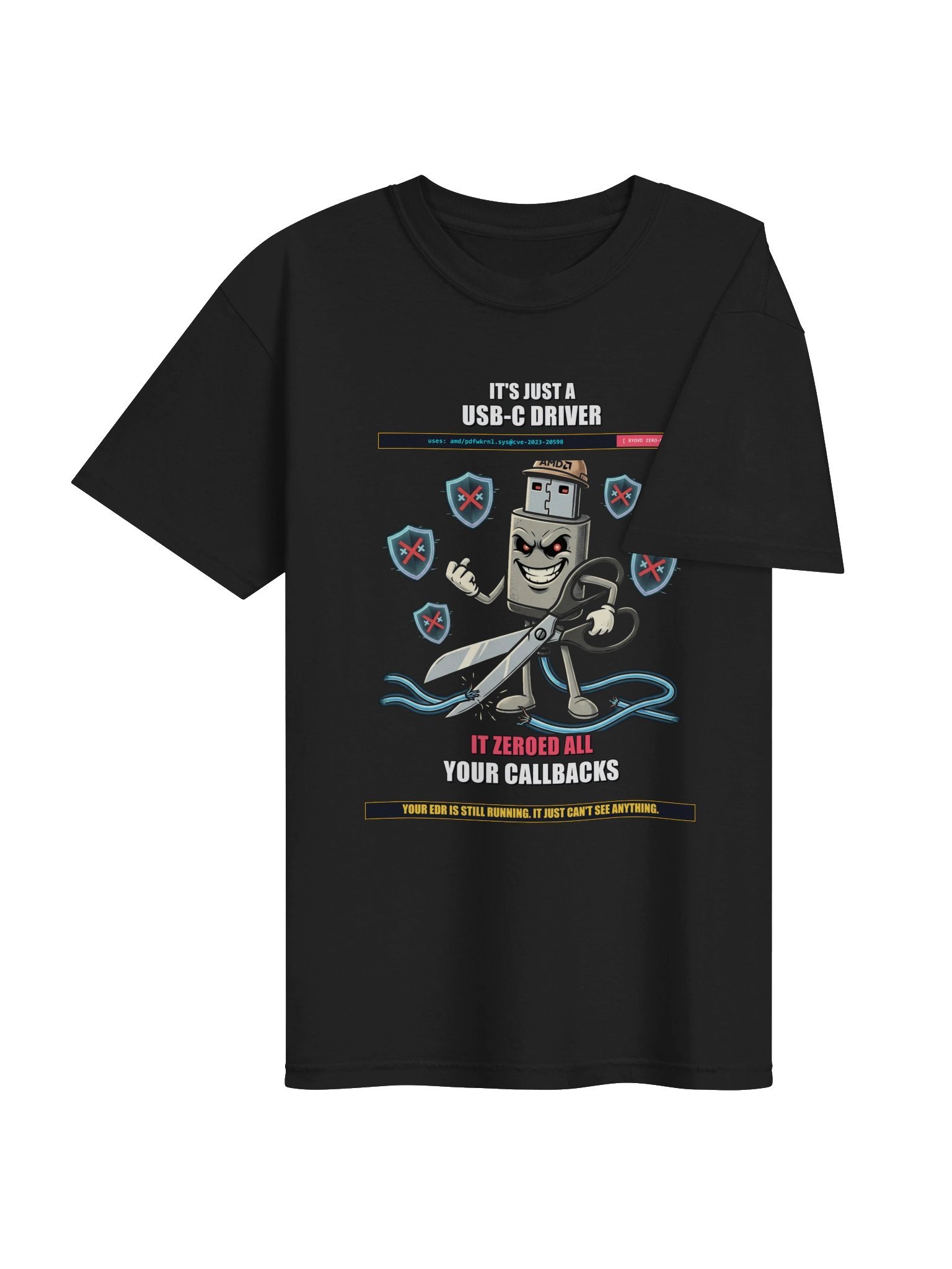 It's Just a USB-C Driver: "Zeroed Your Callbacks" Heavyweight Tee - Dark product image (14)