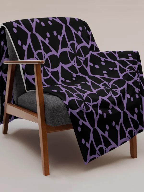 Purple Ethereal Echoes Throw Blanket product image (7)
