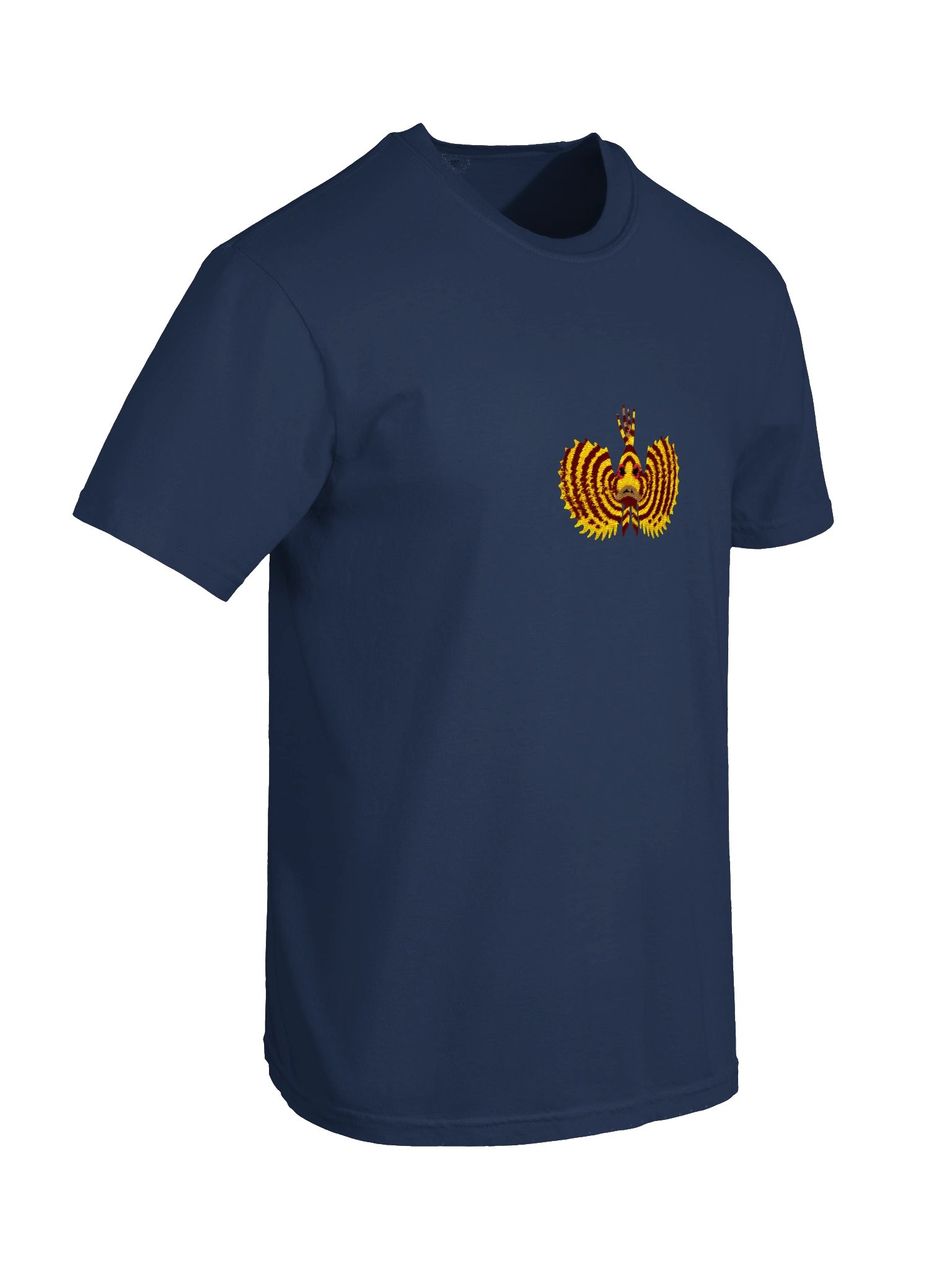 Yellow Fuzzy Dwarf Lionfish Embroidered Shirt | Reef Aquarium Fish Embroidery Tee | Saltwater Marine Fish Apparel product image (10)