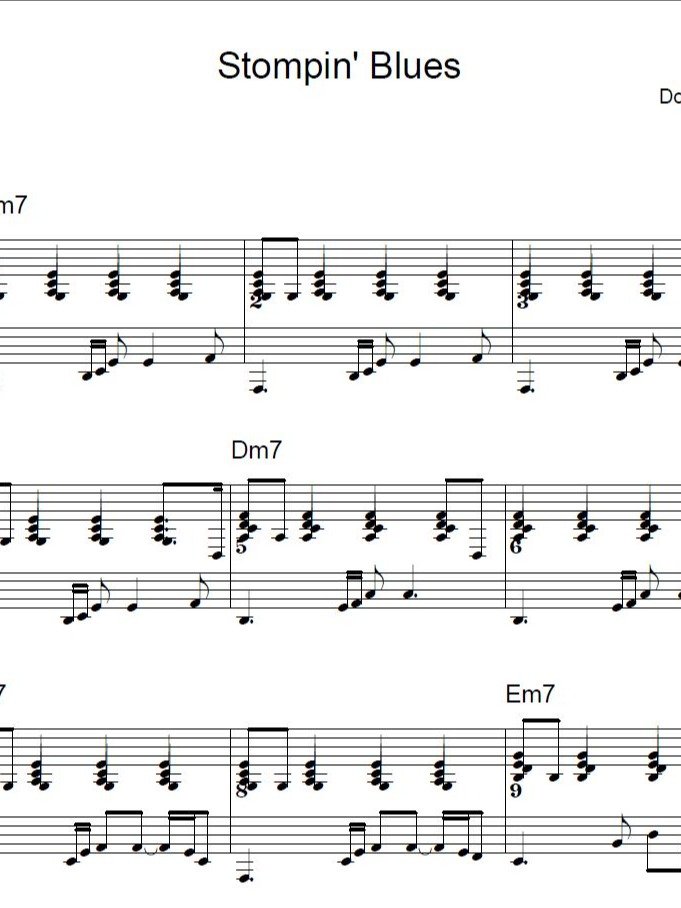 Stompin Blues - Blues piano - Piano sheet music product image (1)