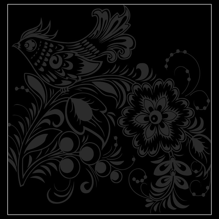 Floral Bird Tattoo Digital Art Design | Instant Download PNG product image (1)