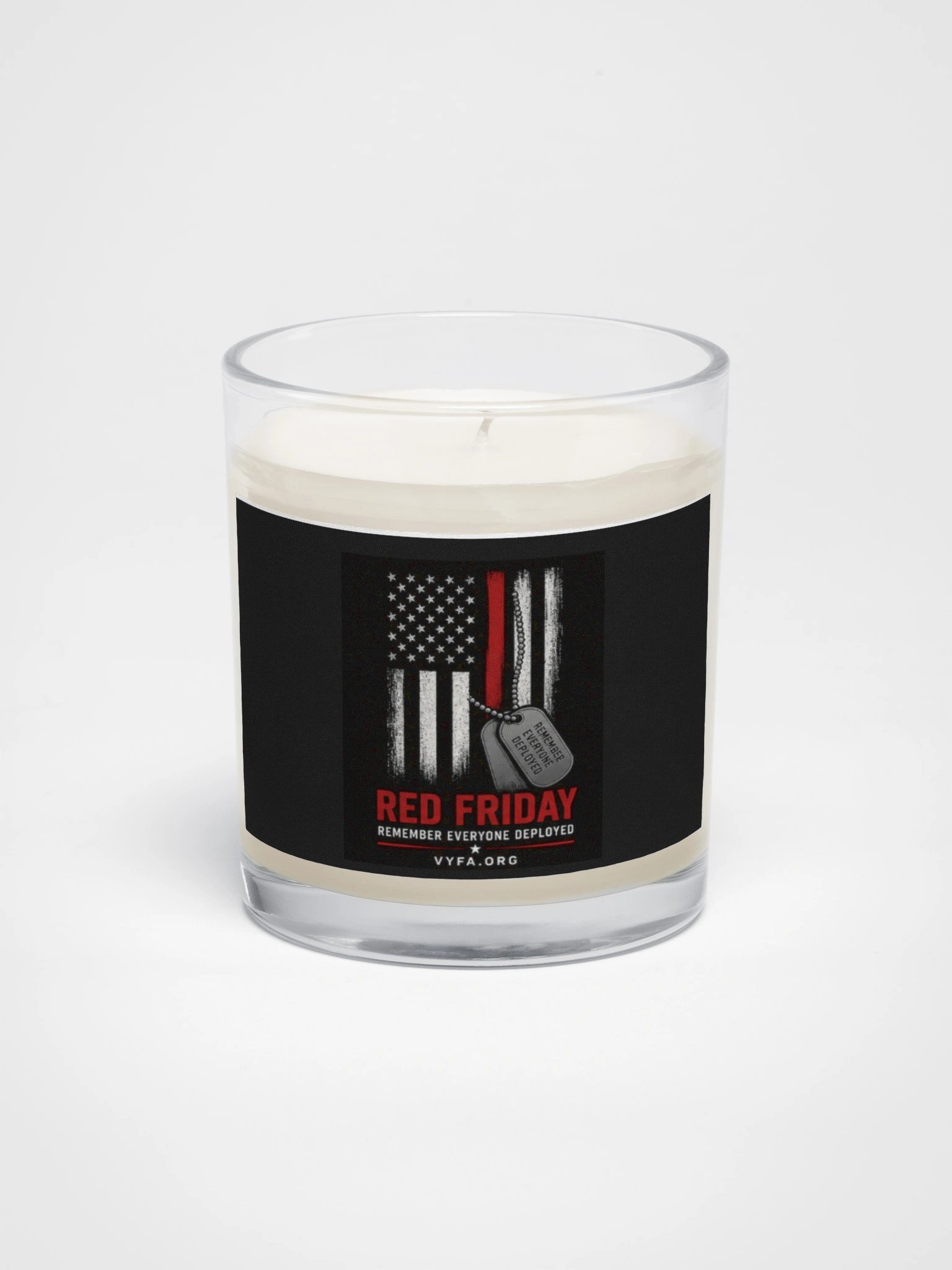 Red Friday Tribute Candle — Remember Everyone Deployed product image (1)