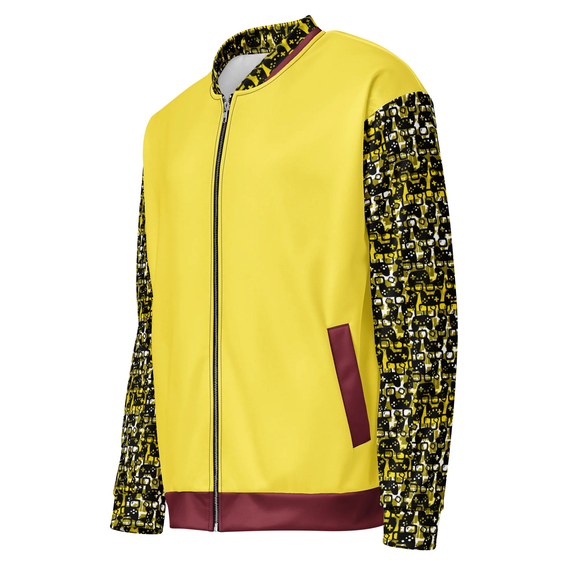 Experience Stories Unisex Bomber Jacket (Gold, Red, and Black) product image (3)