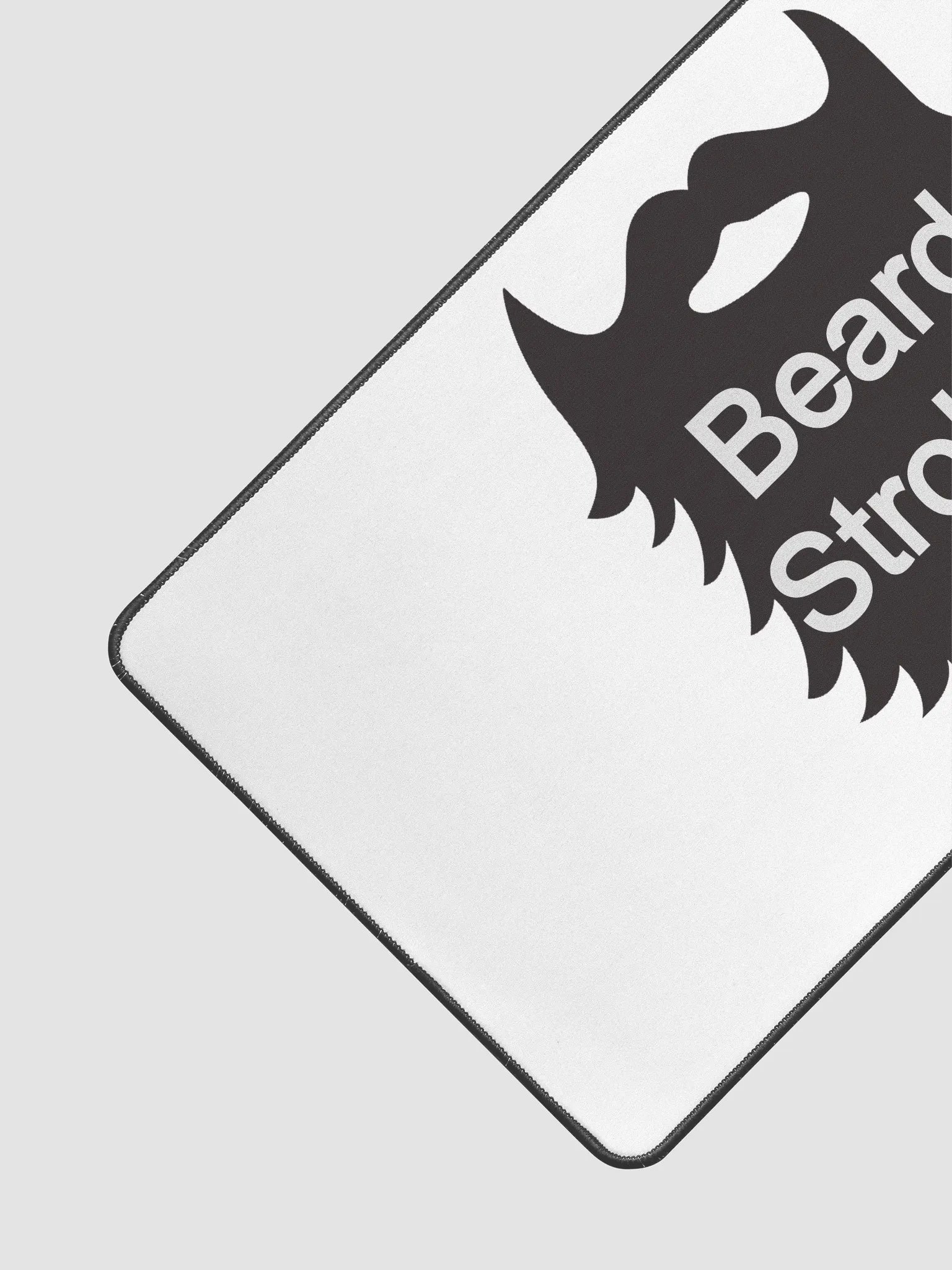 Black Beard Strokes Desk Mat (White) product image (3)