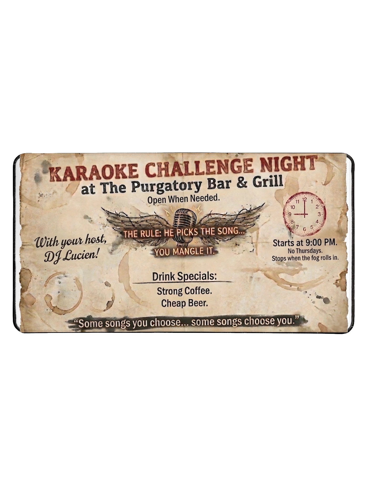 Karaoke Night Desk Mat product image (1)