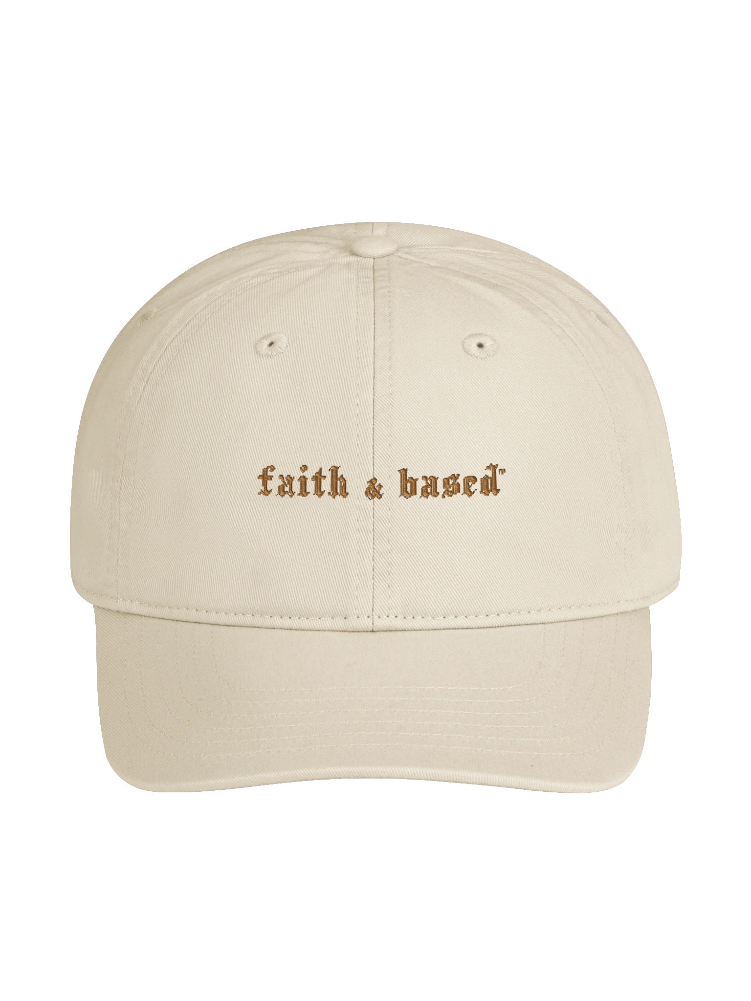 Faith & Based Dad Hat / Stone & Gold product image (1)