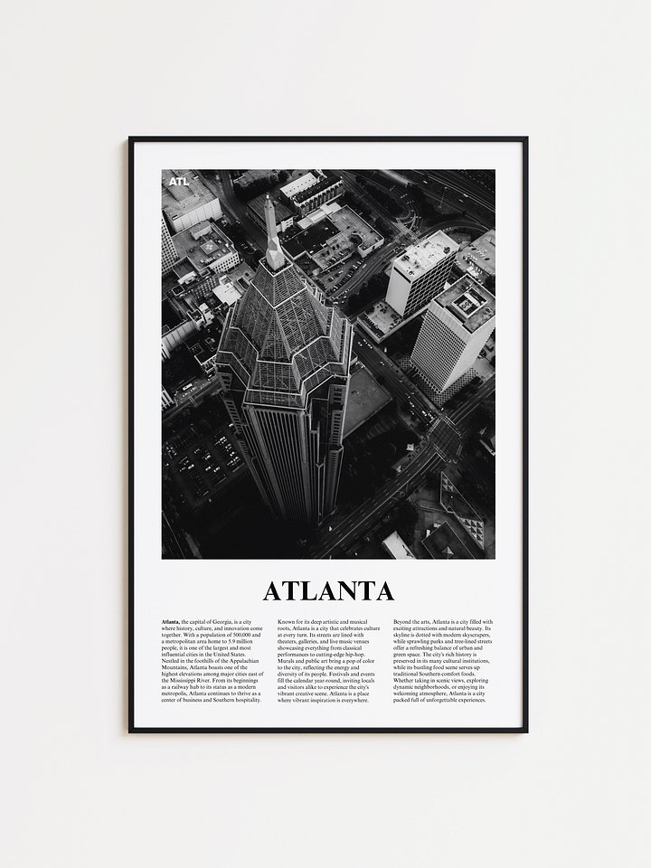 Atlanta 04 Newspaper Poster | Framed product image (1)