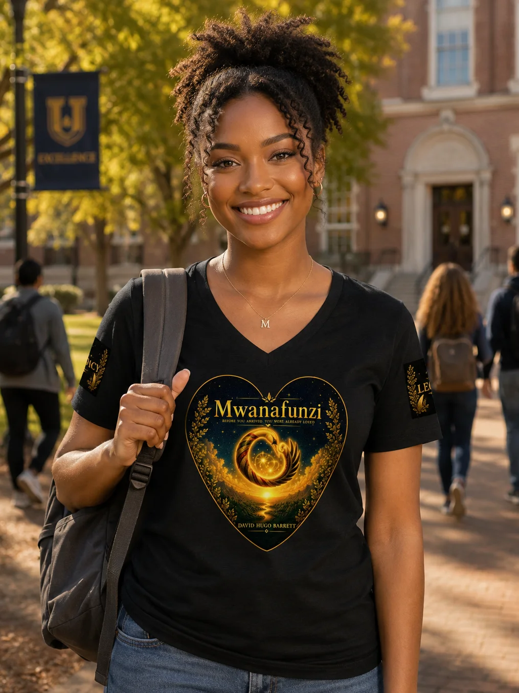 Mwanafunzi Women's Relaxed V-Neck T-Shirt product image (2)