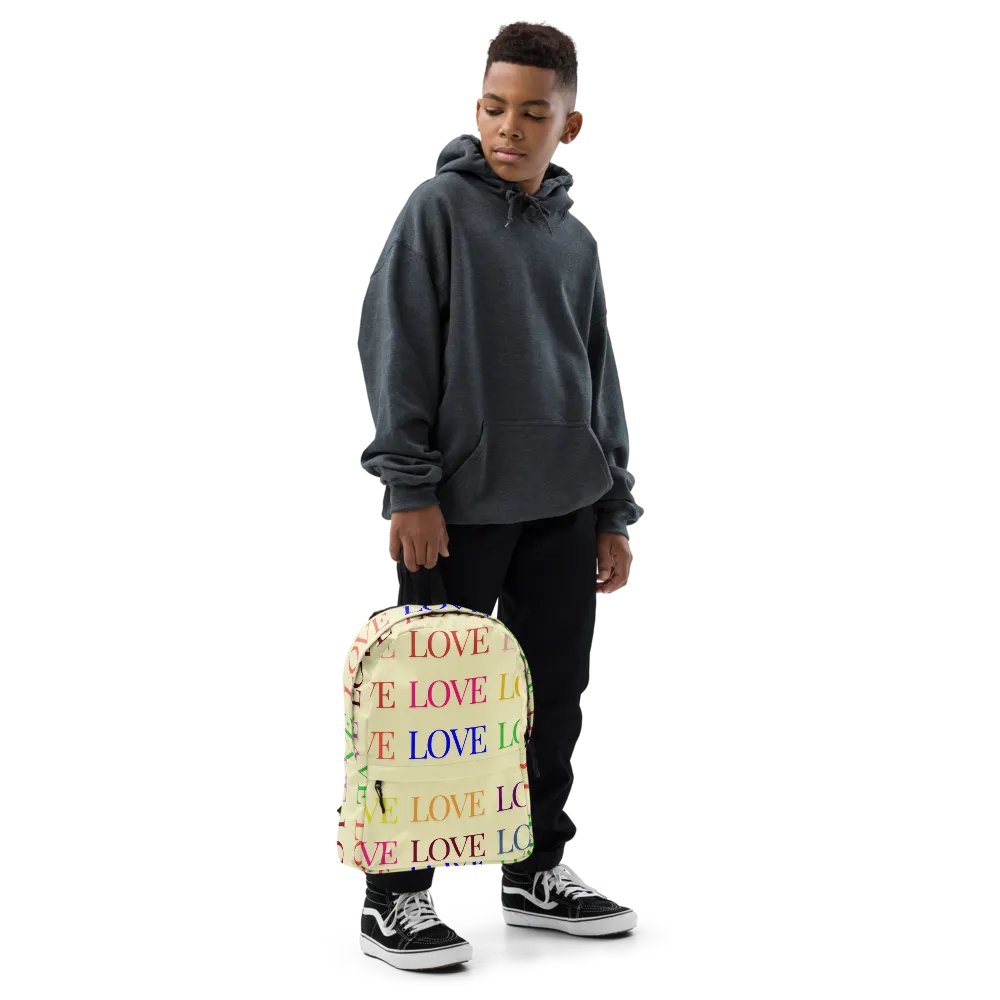 Love Grid All-Over Print Backpack product image (6)