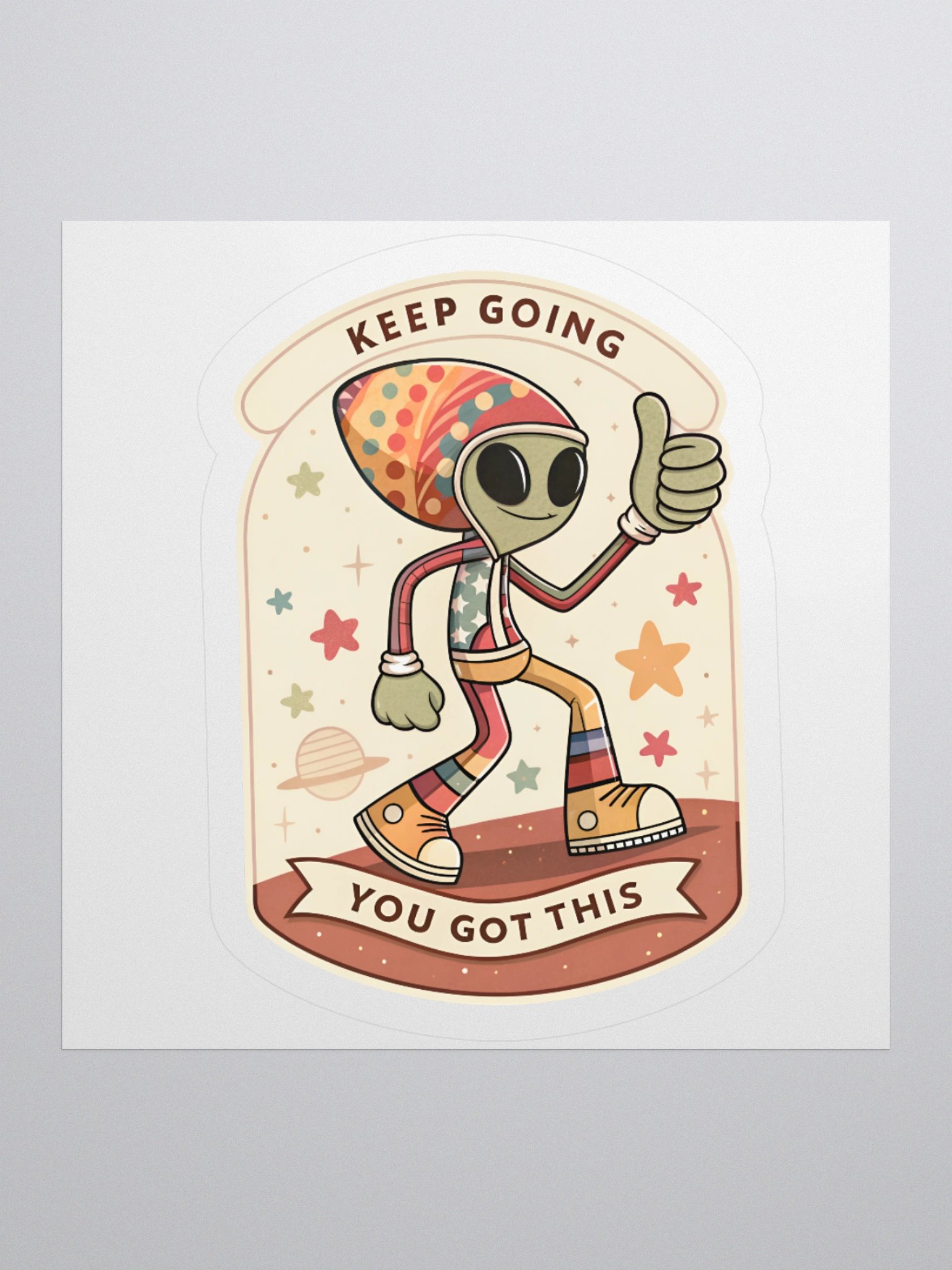 Rasta Alien Sticker product image (1)