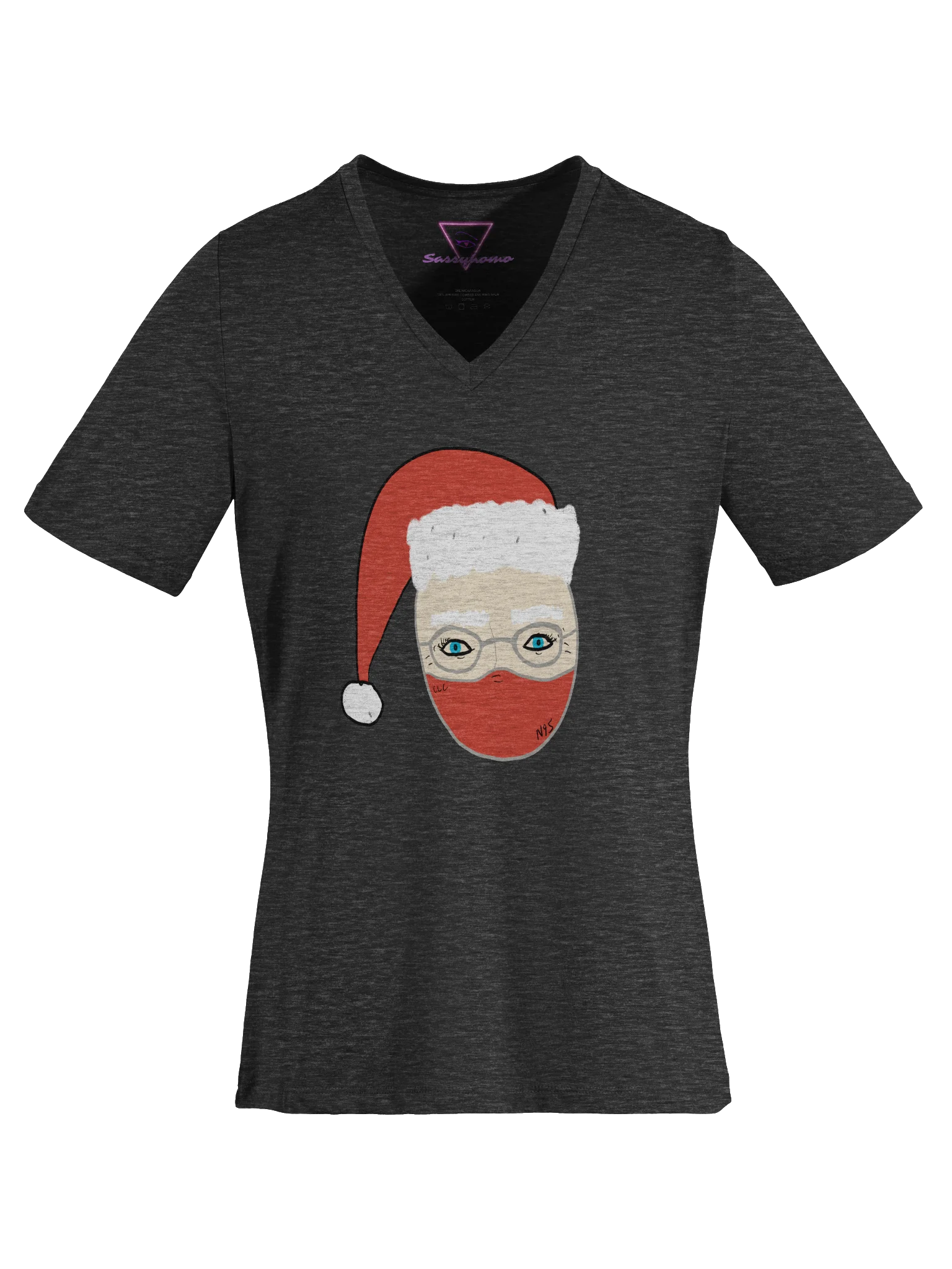 Santa Mask v-neck tee product image (37)