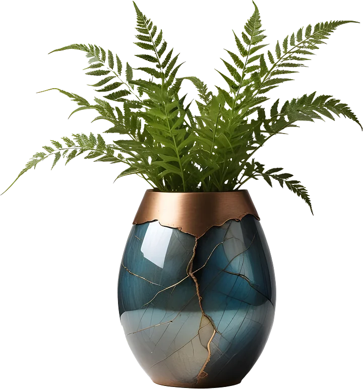 Stellar Luxe – Labradorite & Copper Glow Vase PNG product image (1)
