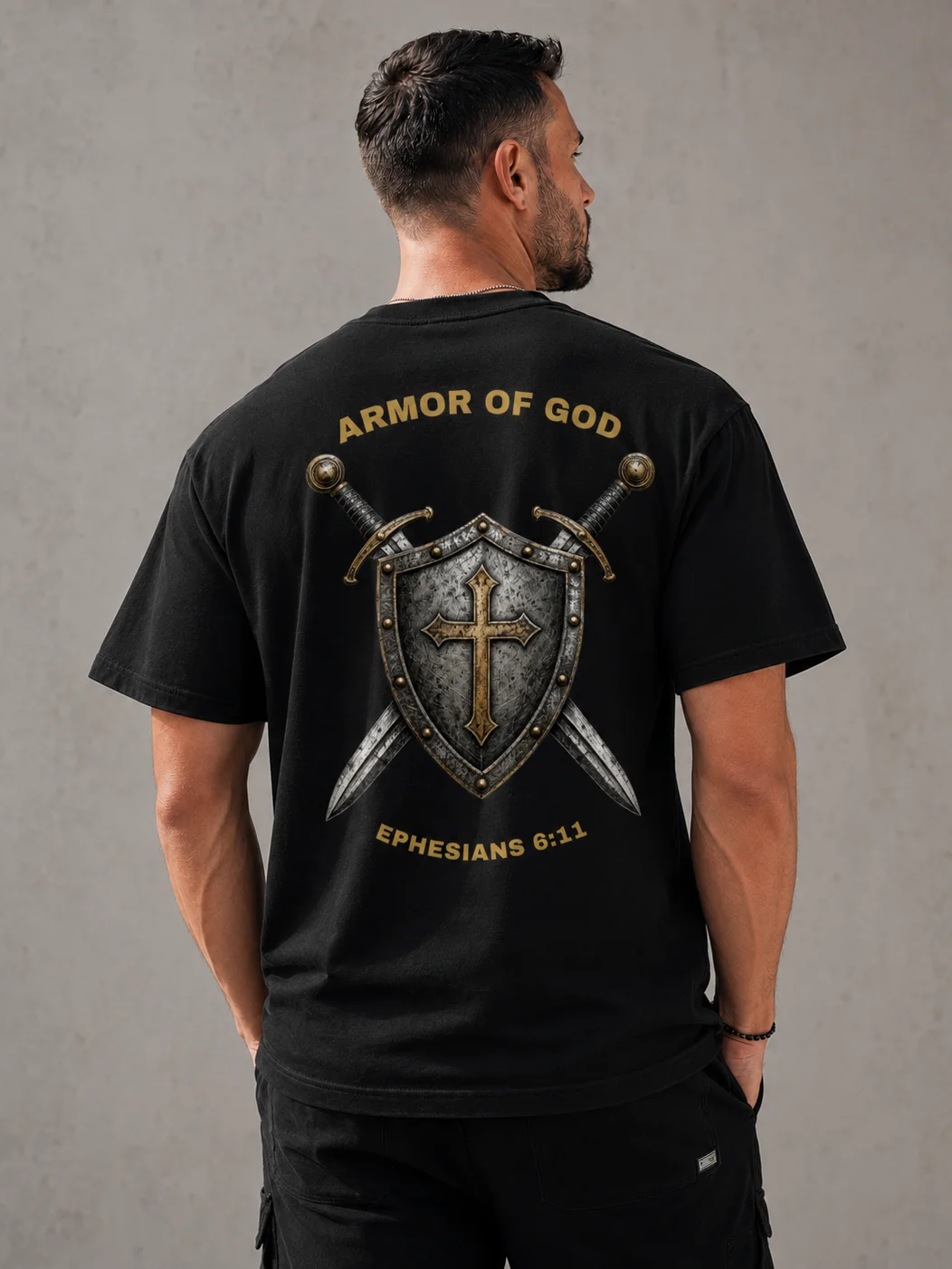 Armor of God Heavyweight Tee | Ephesians 6:11 Christian Streetwear product image (2)