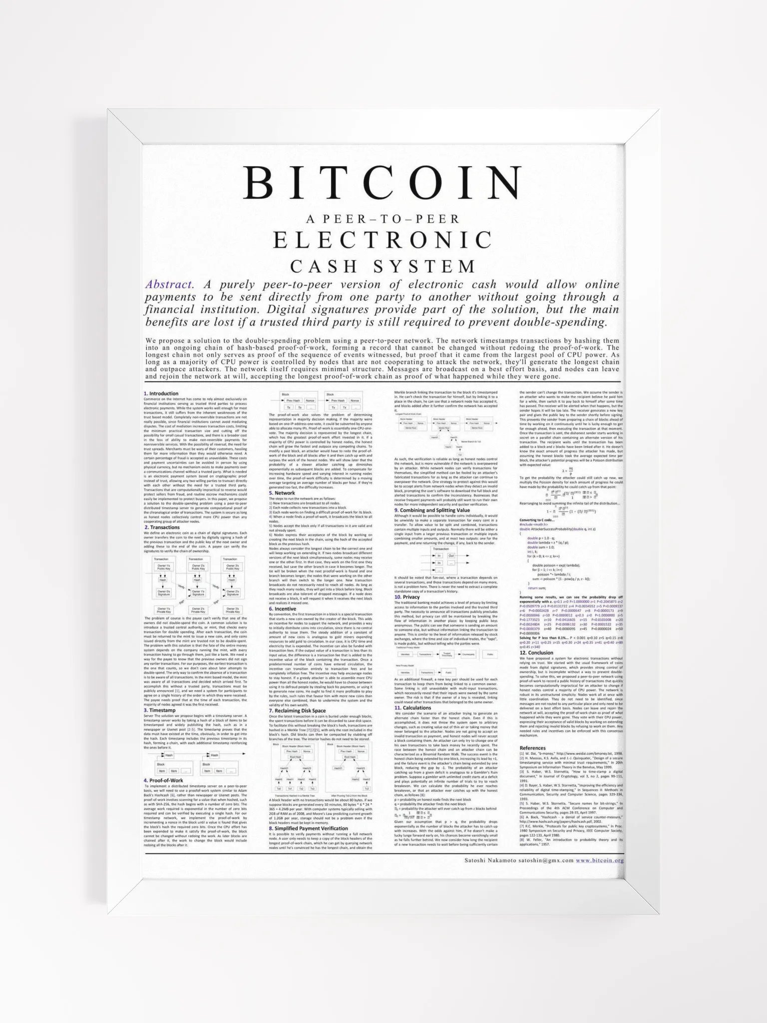 The BITCOIN Whitepaper 0.1 product image (3)