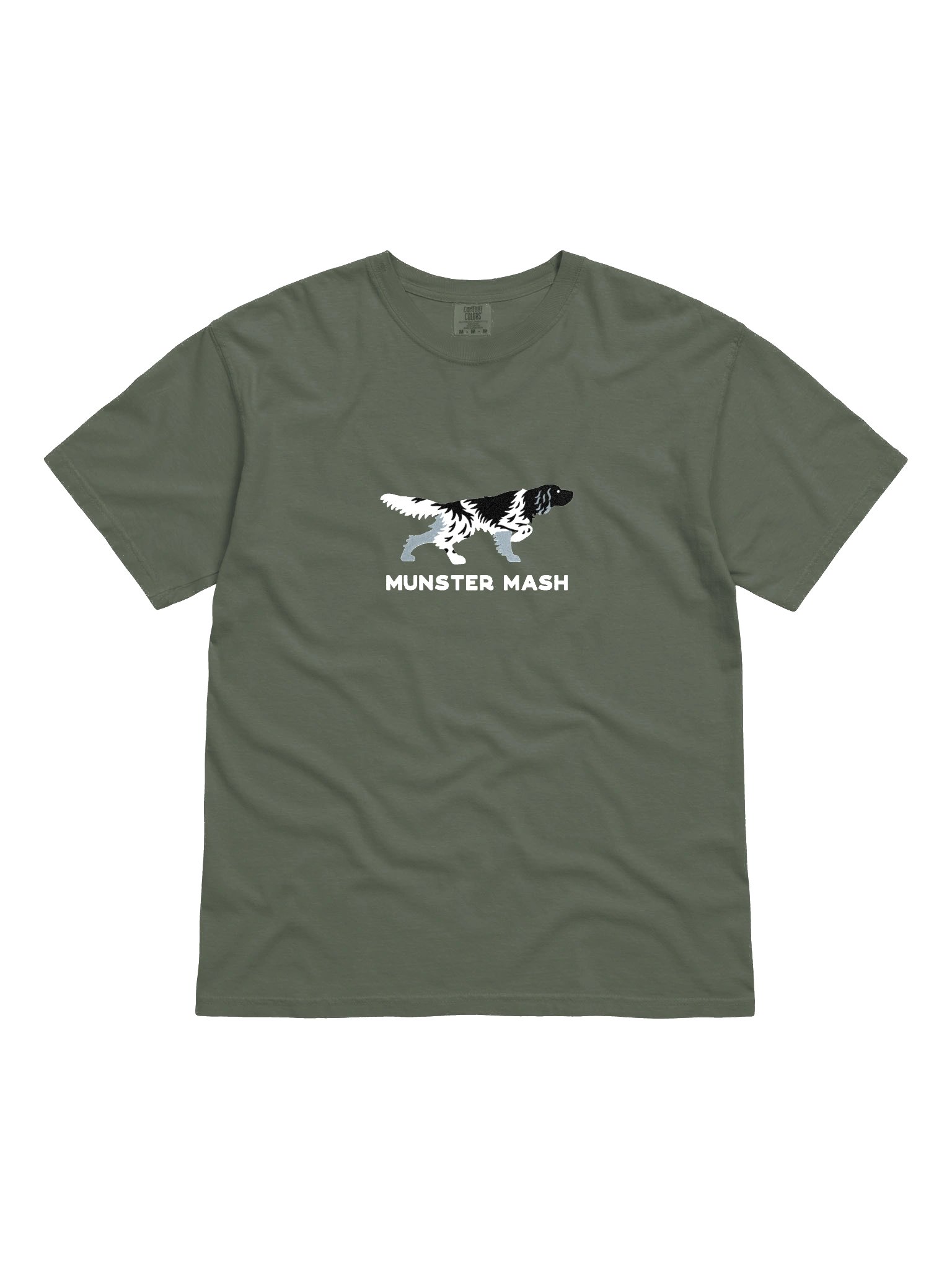 Munster Mash T-Shirt (Embroidered) of a Large Münsterländer(Black & White) product image (4)