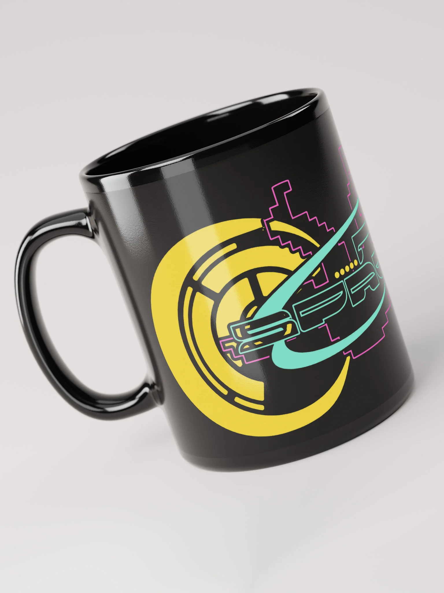 Cyberpunk inspired The SpaceBar sign mug black product image (3)