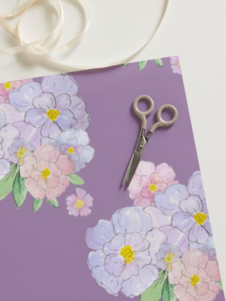 Gingham Blossoms Wrapping Paper Set of 3 Sheets product image (10)