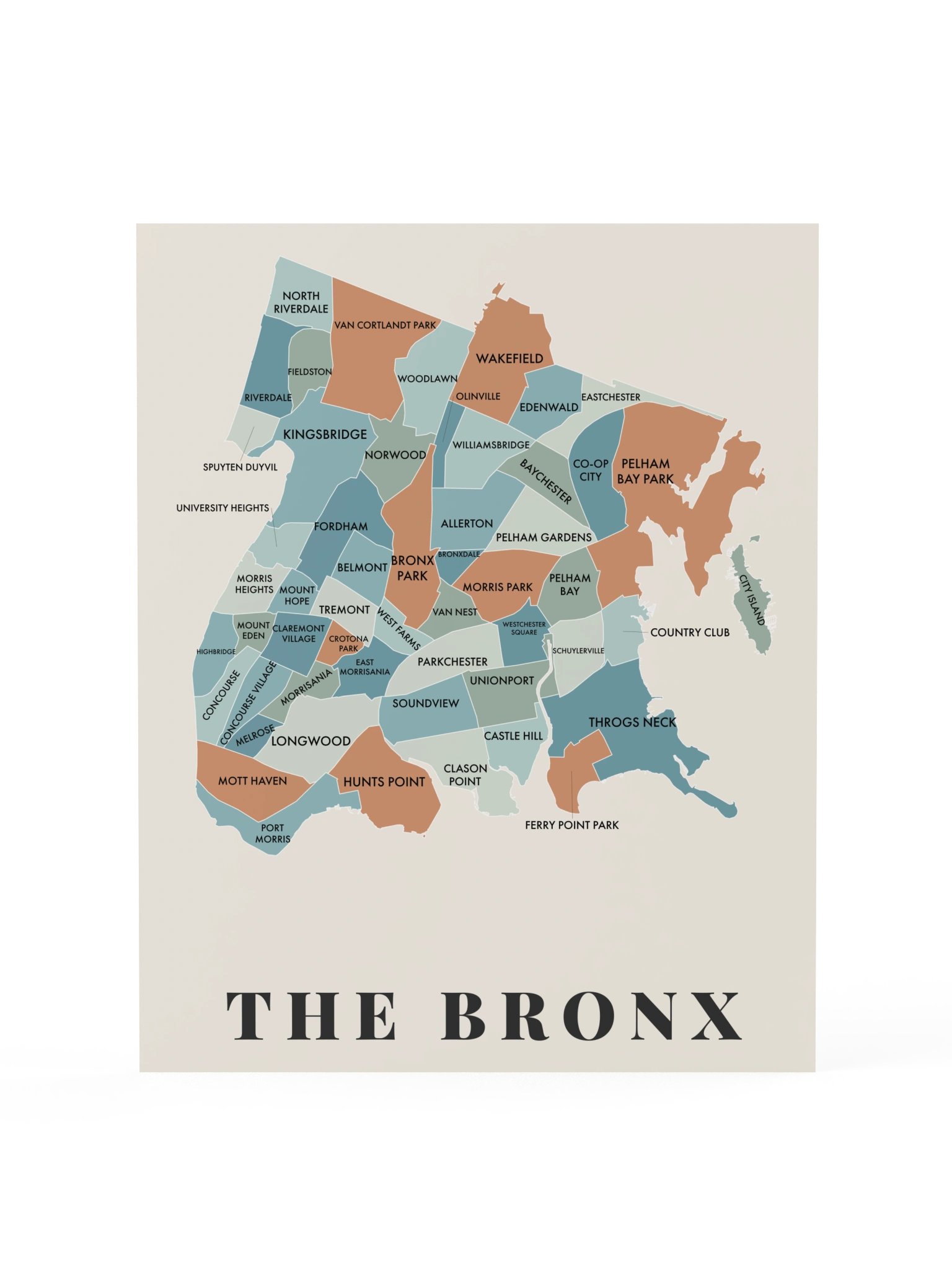 Bronx Neighborhood Map (Patina) [all] product image (2)