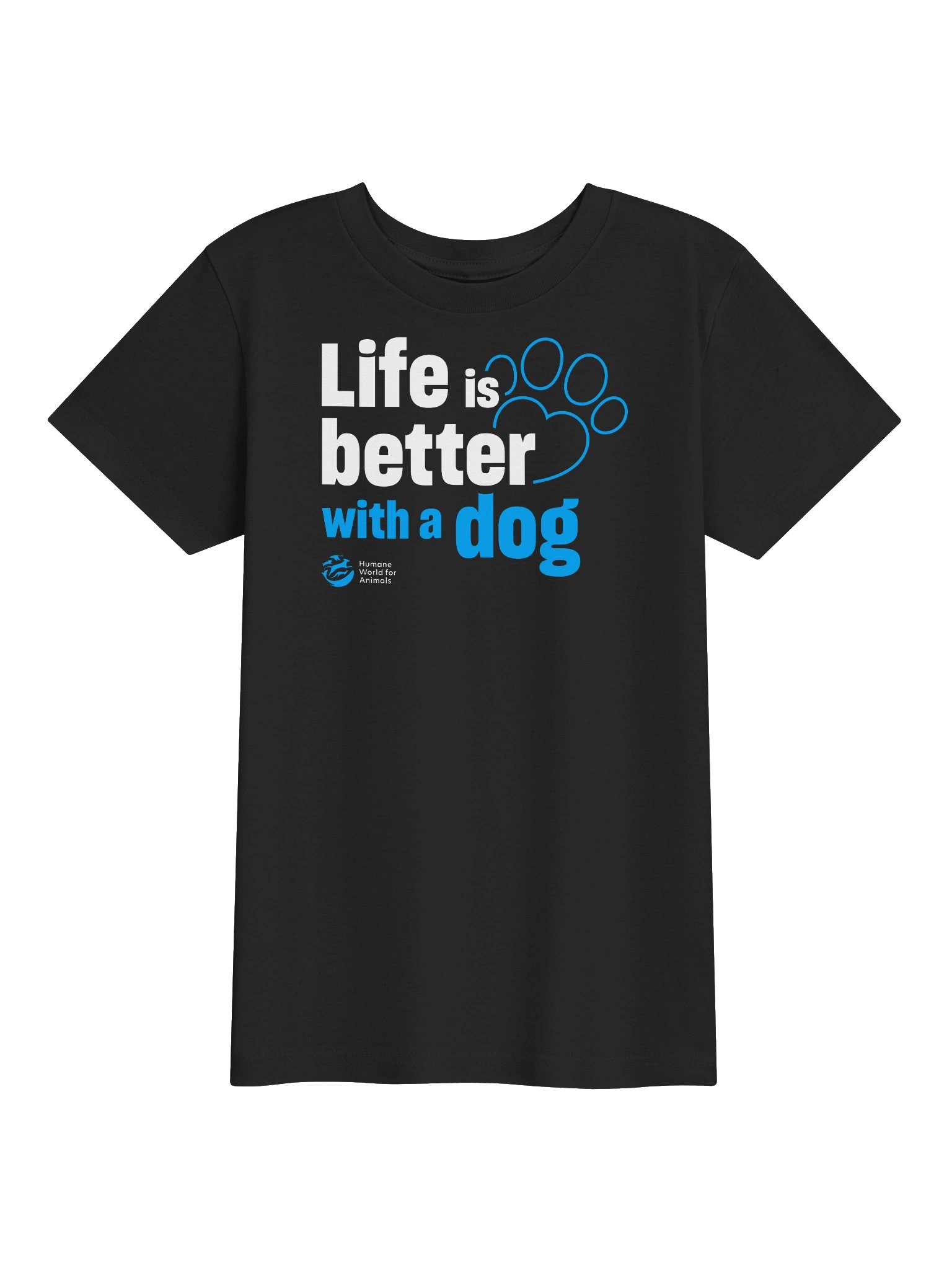 Life is better with a dog - Typographic - Kids shirt product image (1)