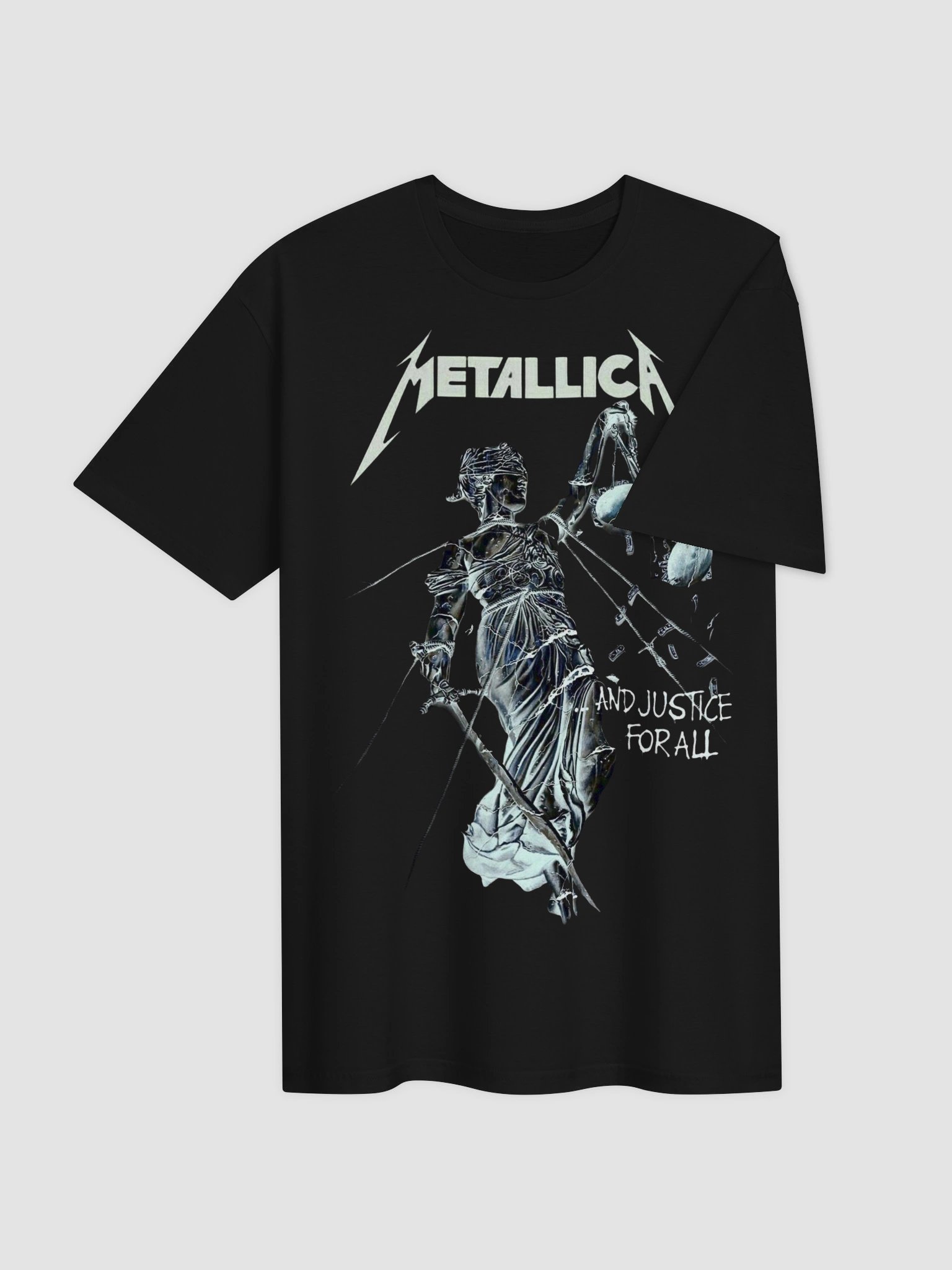 Metallica …And Justice for All T-Shirt | Broken Lady Justice Graphic | Thrash Metal Political Icon Tee product image (3)