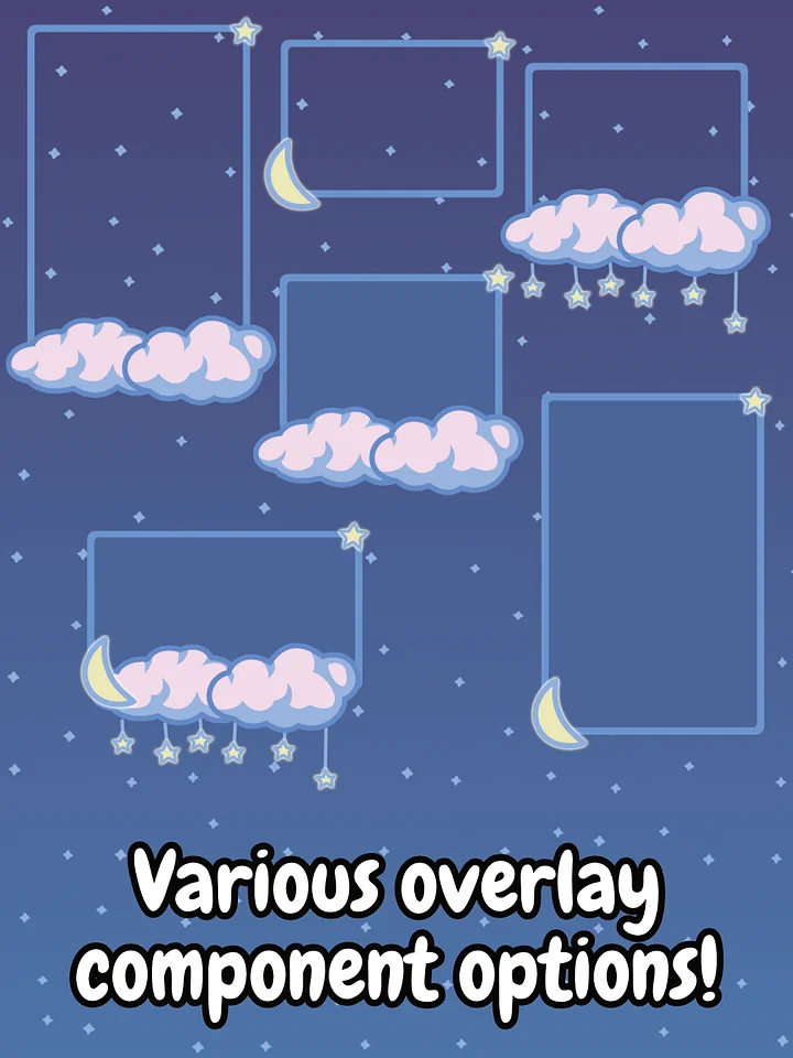 Cloudy Night Sky Theme Streaming Overlay product image (2)