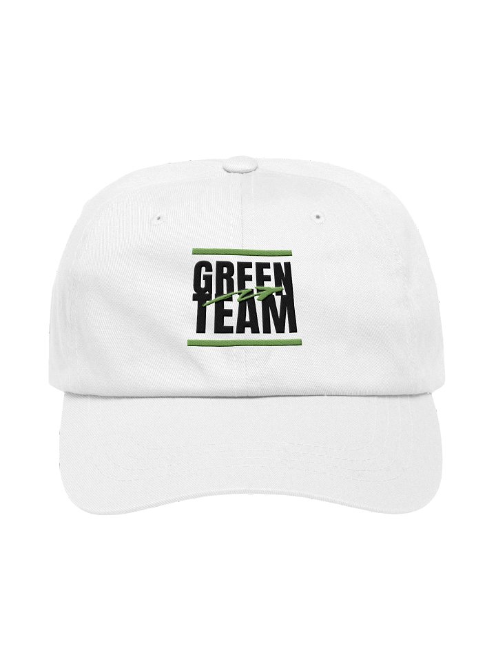 Green Team Embroidered White Hat product image (1)