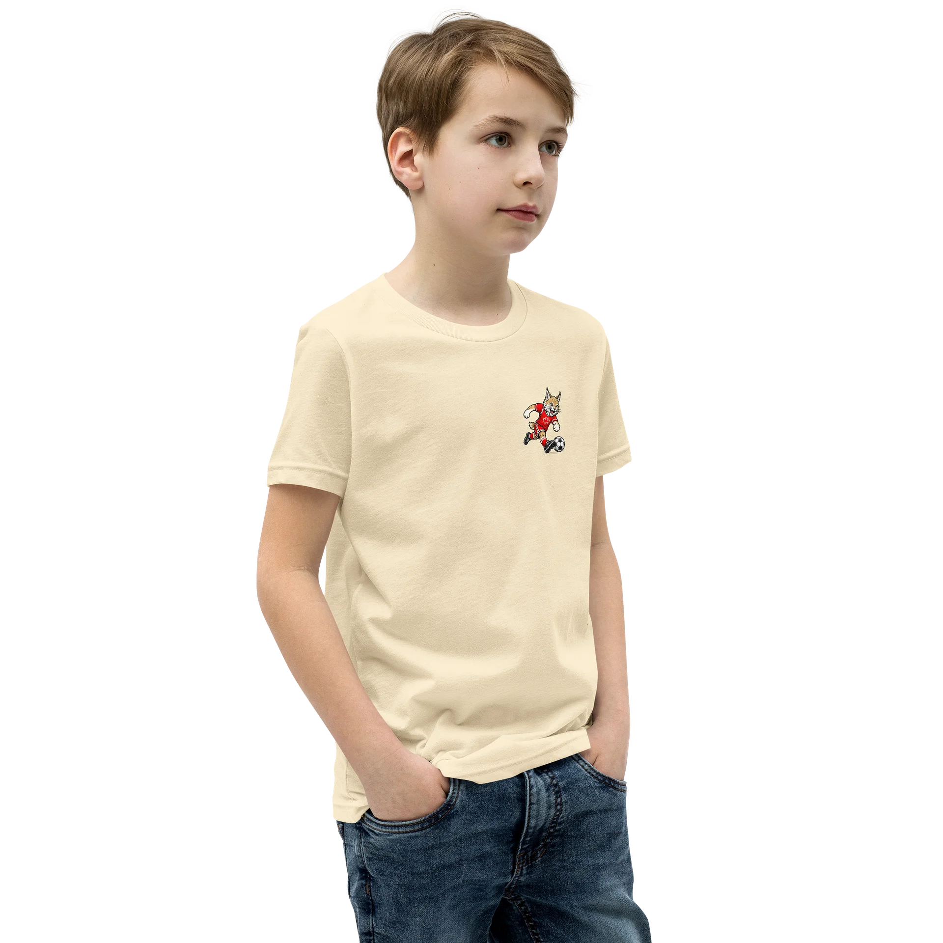 Lynx Soccer Player T-Shirt for Kids | The Wild Games product image (19)
