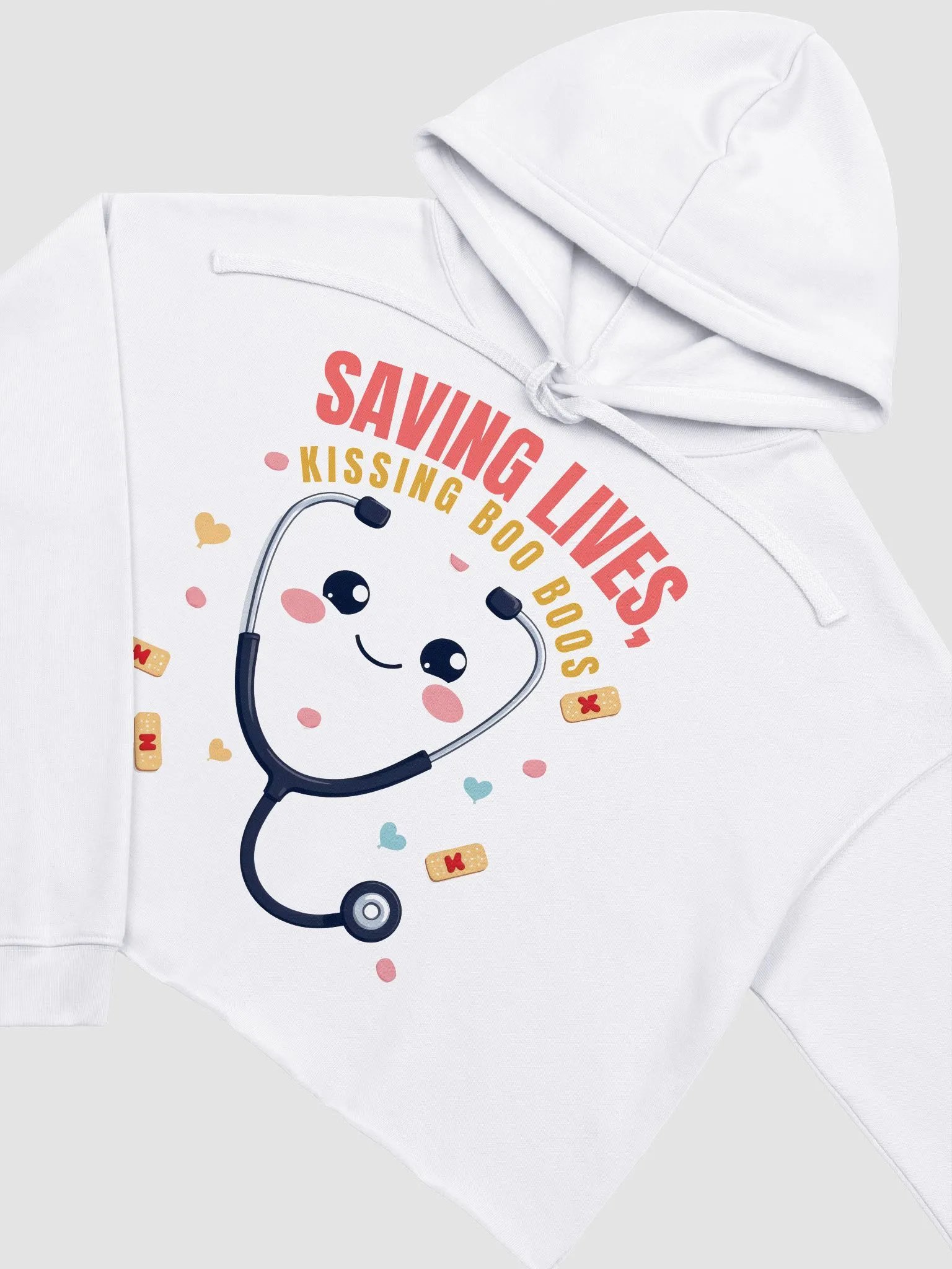 Smiling Stethoscope Crop Hoodie product image (7)