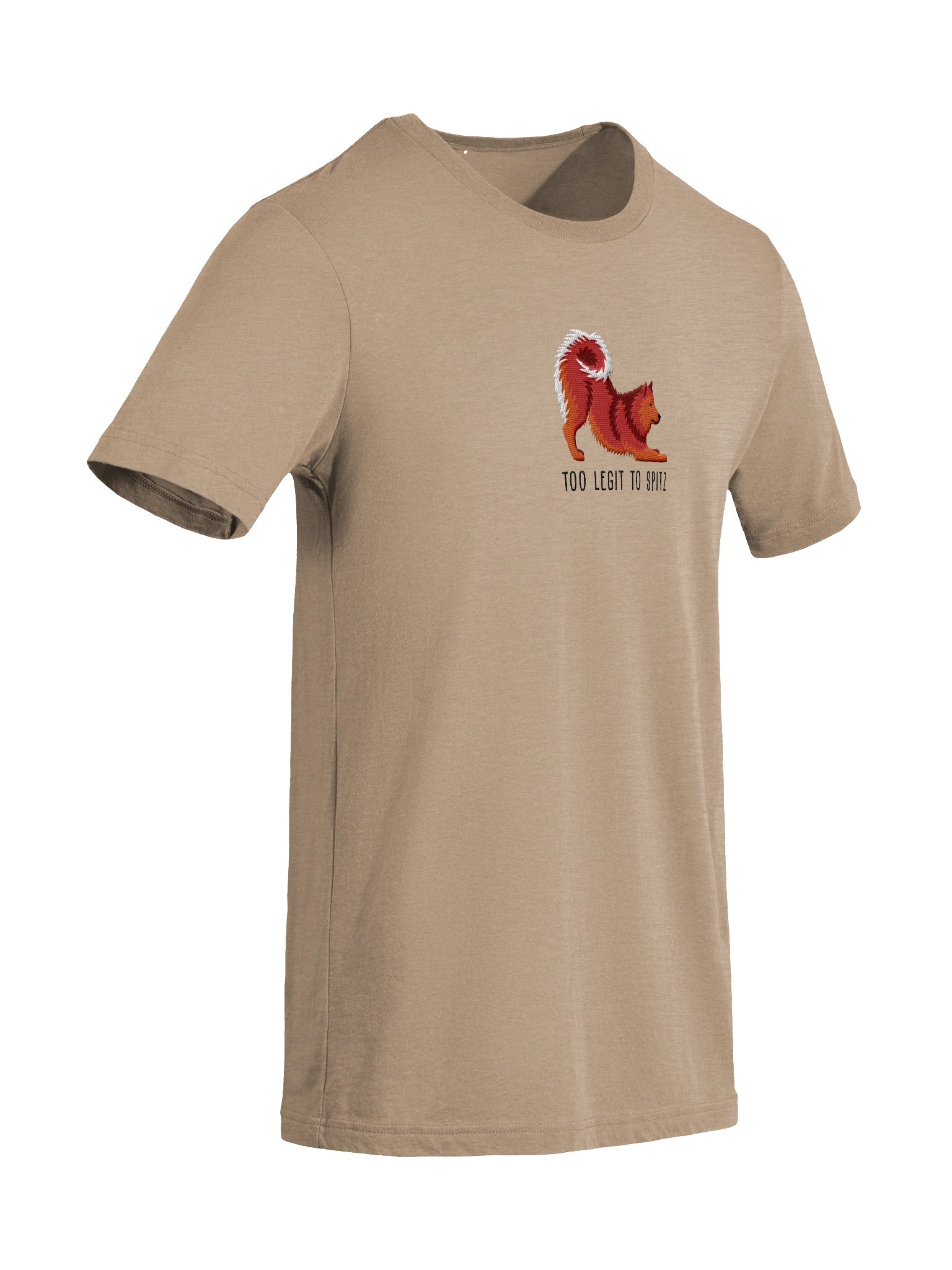 Too Legit to Spitz T-Shirt(Embroidered) of a Finnish Spitz(Red) product image (21)