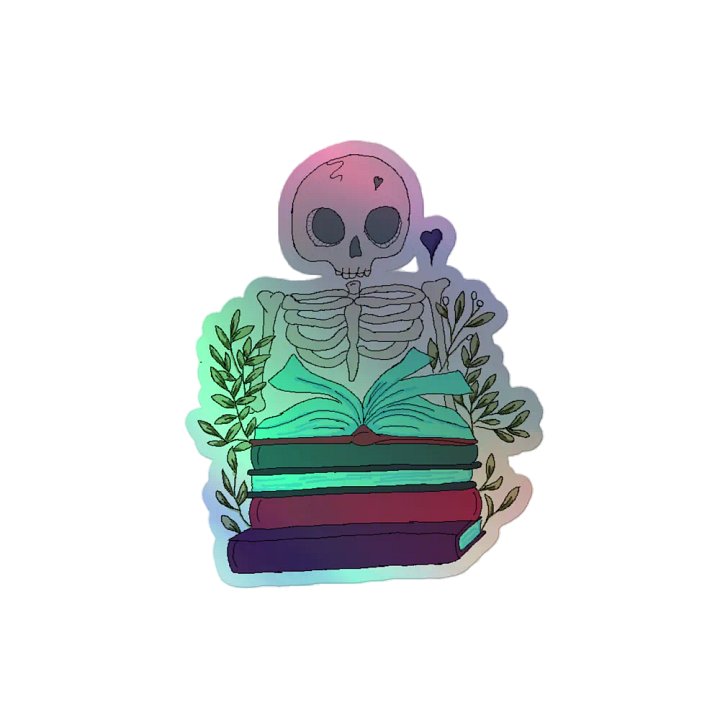 Skelly Book Club Holographic Stickers product image (1)