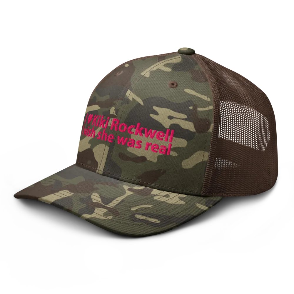 'I <3 Kiki Rockwell I wish she was real' Camo Trucker Cap product image (4)