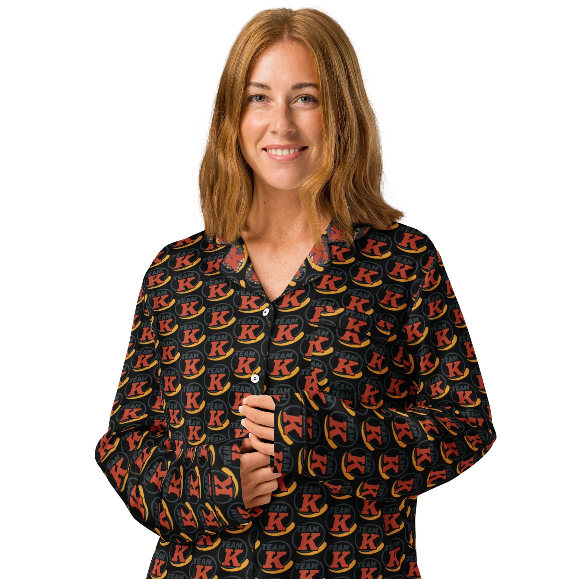 Team K 1950's Women's Long Sleeve Pajama Top product image (3)