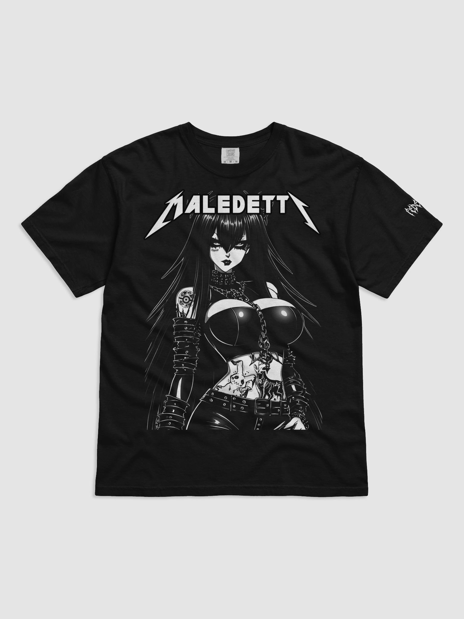 "MALEDETTI" Black Goth Girl Tee product image (1)