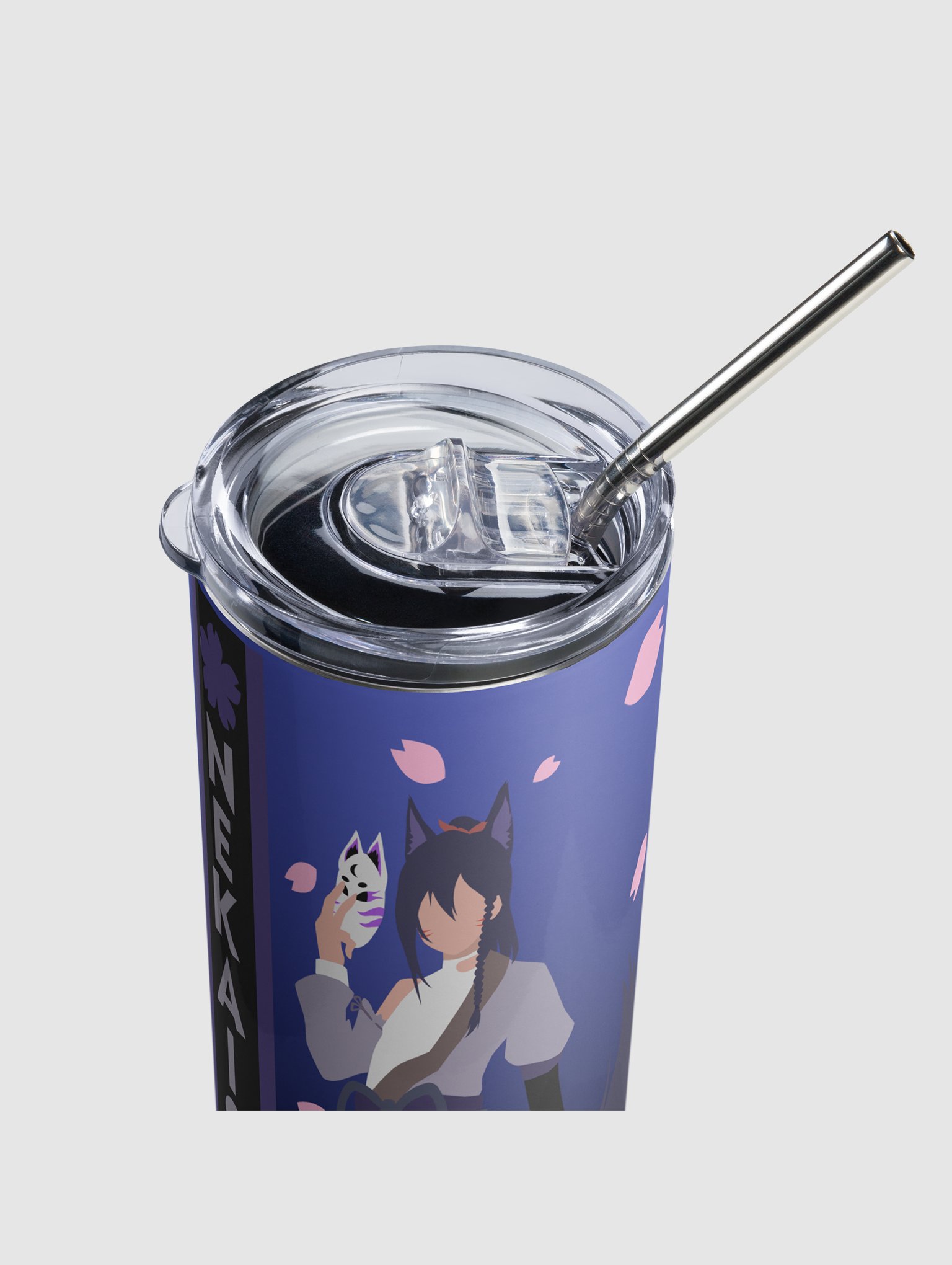 Stainless steel tumbler | Dark Mode | Blue Fade product image (2)