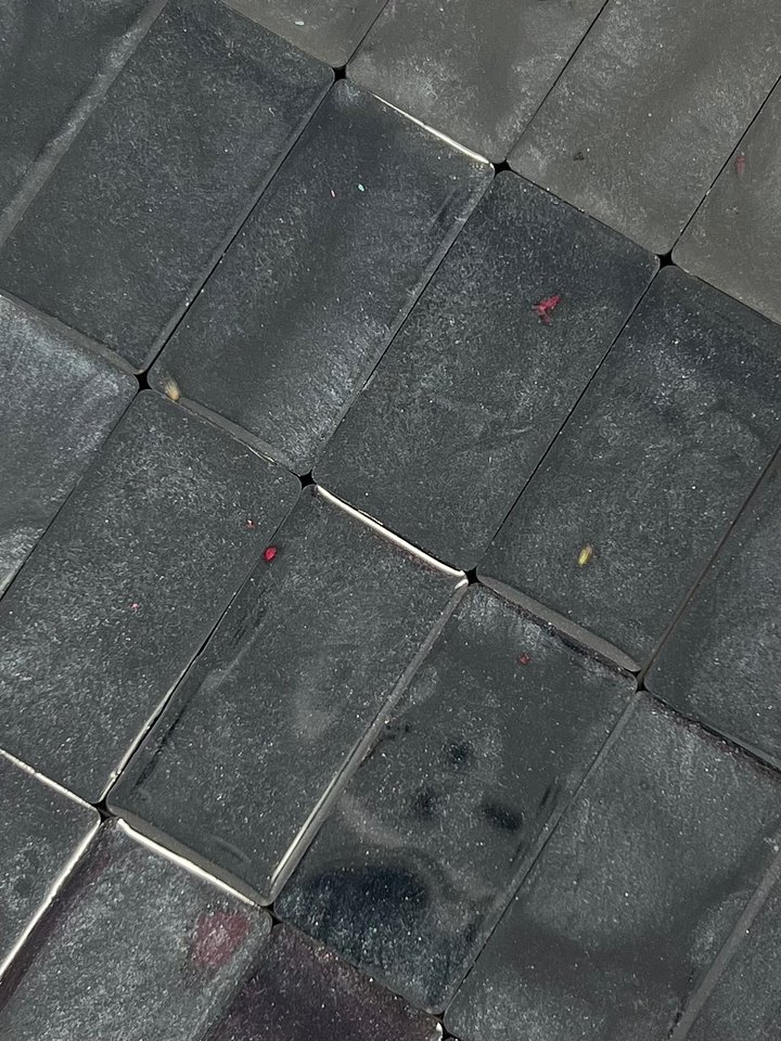 Floral Confetti Resin Domino Set (Black) product image (2)