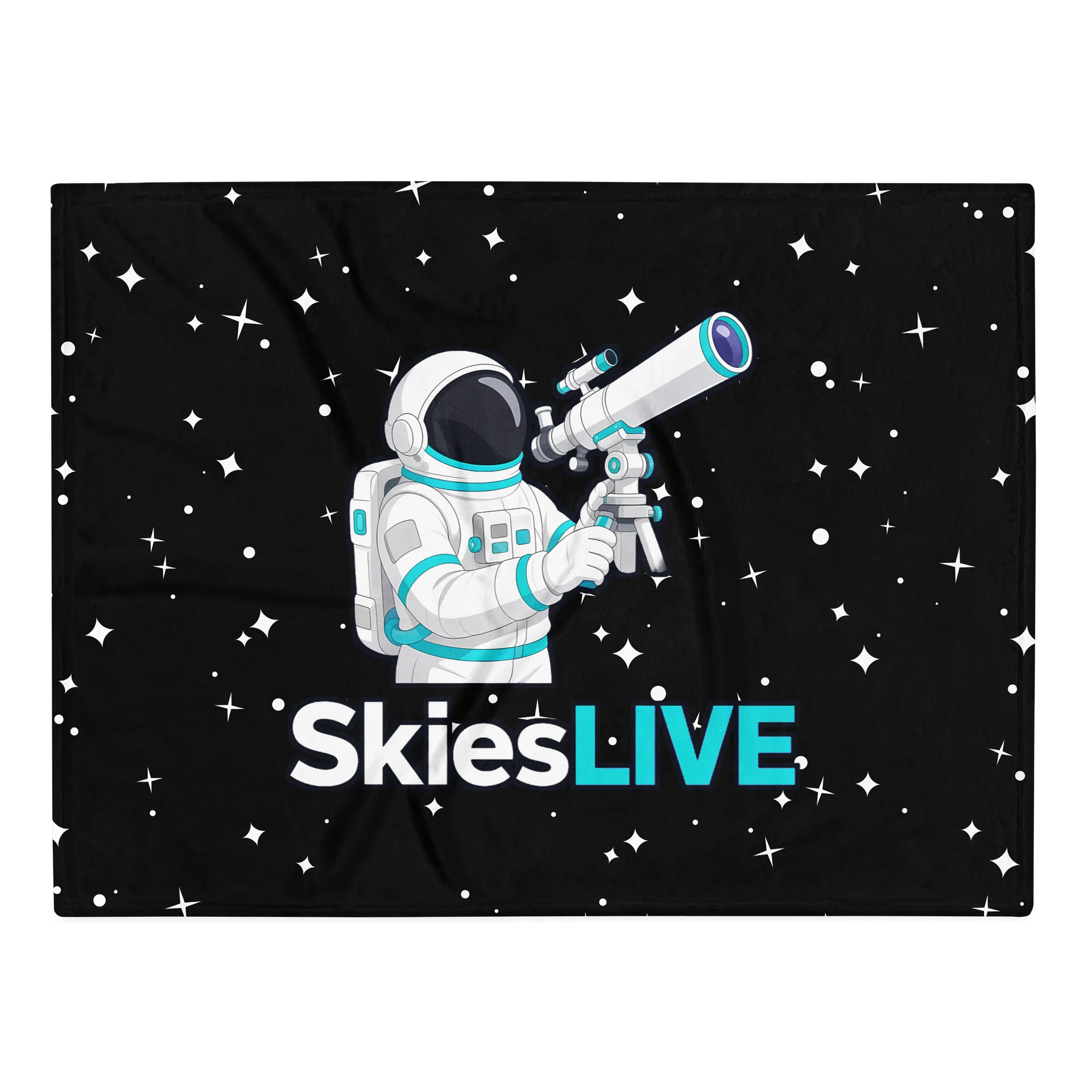 SkiesLIVE Astronaut Stargazing Throw Blanket product image (2)