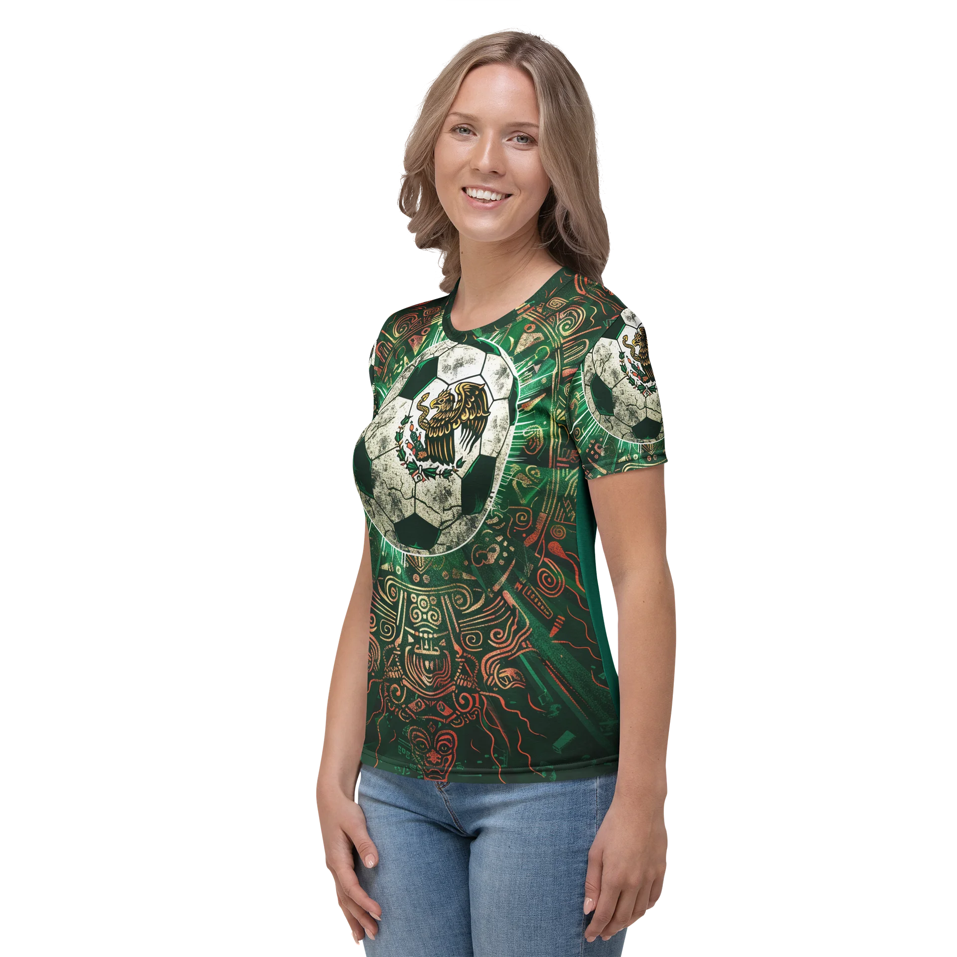 Mexico Womens Fantasy Football Shirt | Camiseta de fútbol femenina de fantasía mexicana product image (6)