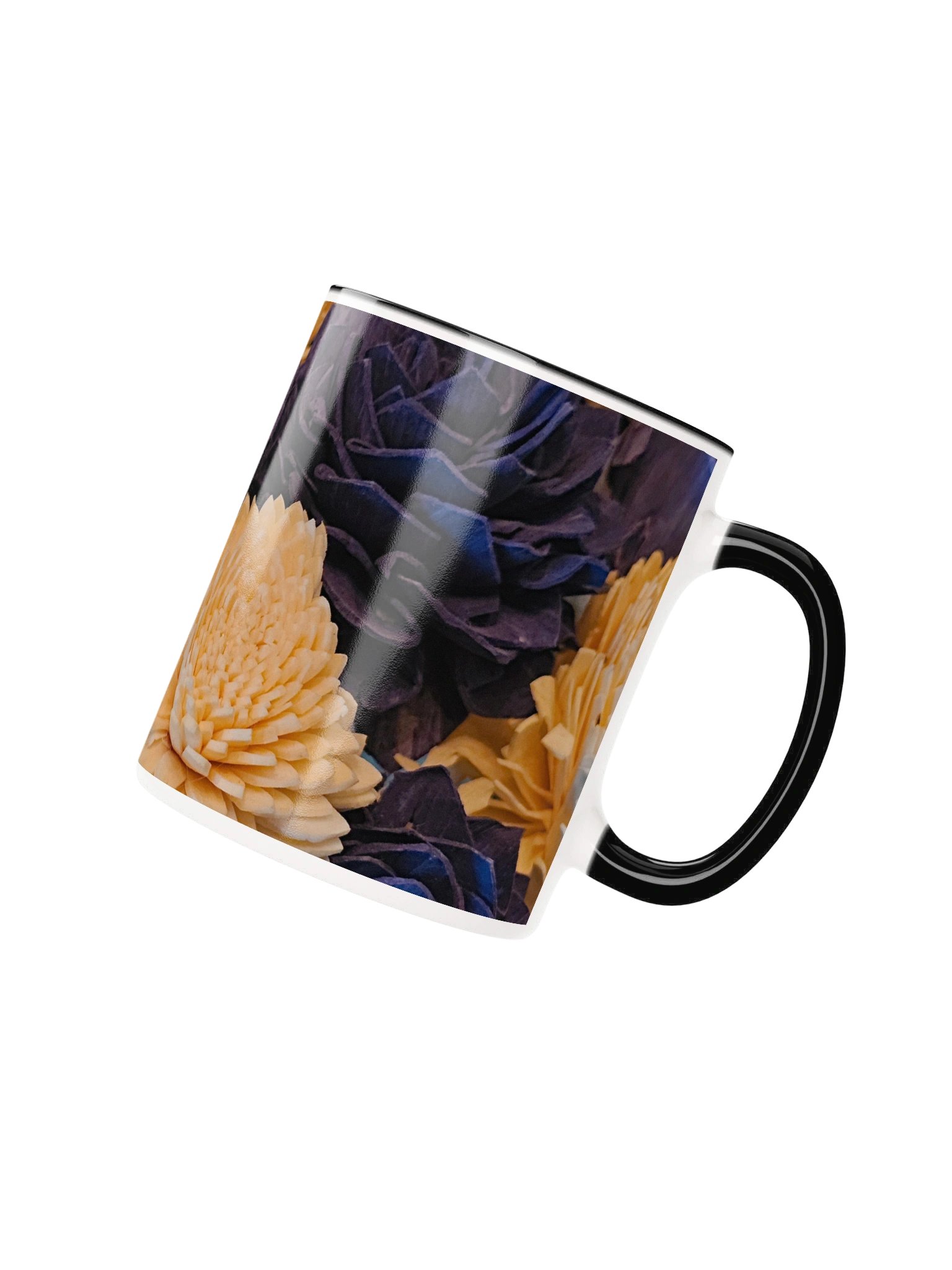 Wooden Flowers 2-tone Ceramic Mug product image (6)