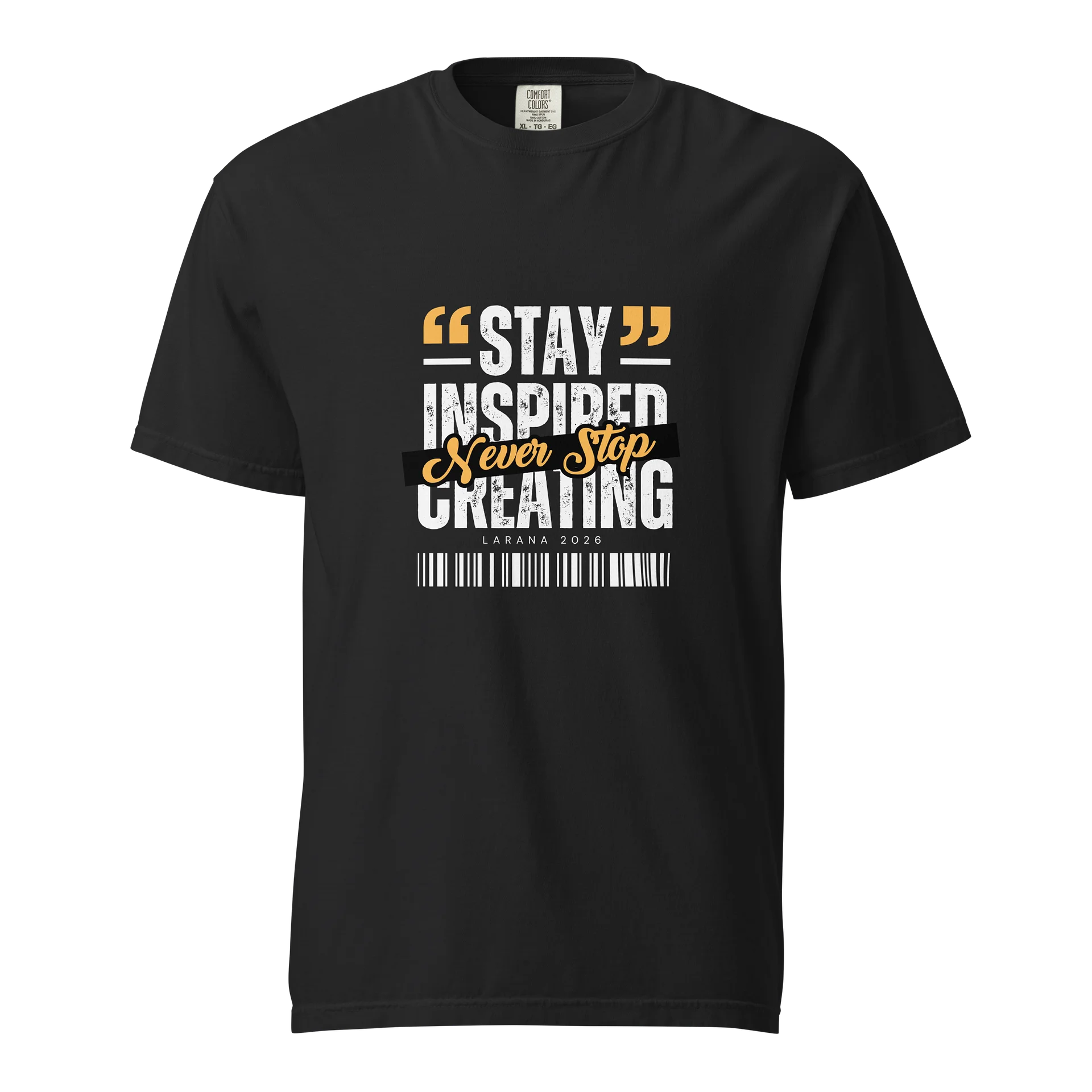 "Stay Inspired" Barcode Tee product image (1)