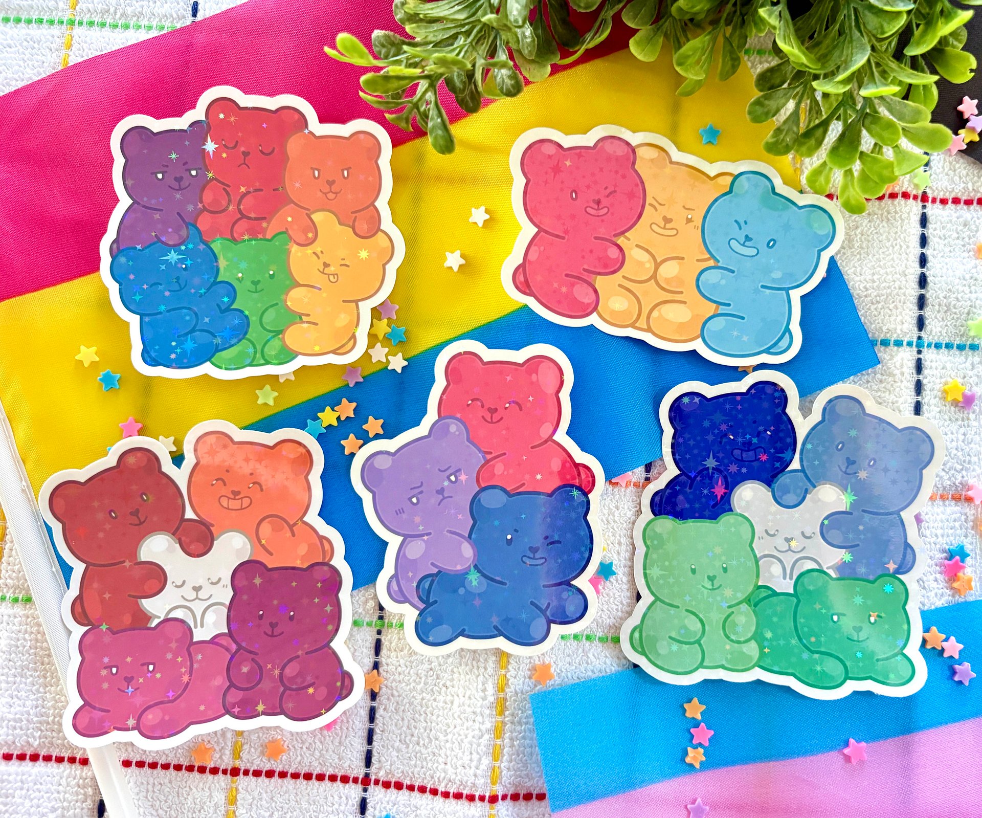 Pride Gummy Bear Stickers product image (3)