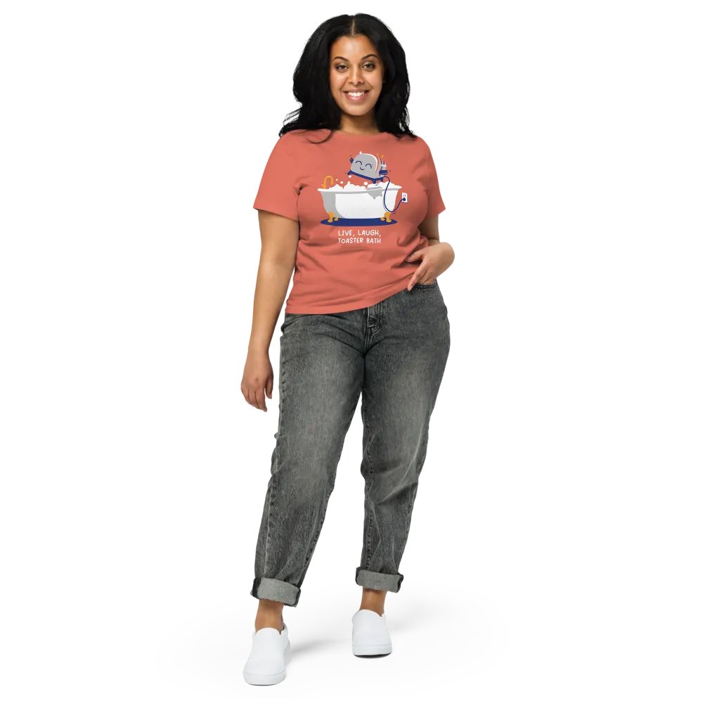 Live, Laugh, Toaster Bath Women's High-Waisted Tee product image (3)